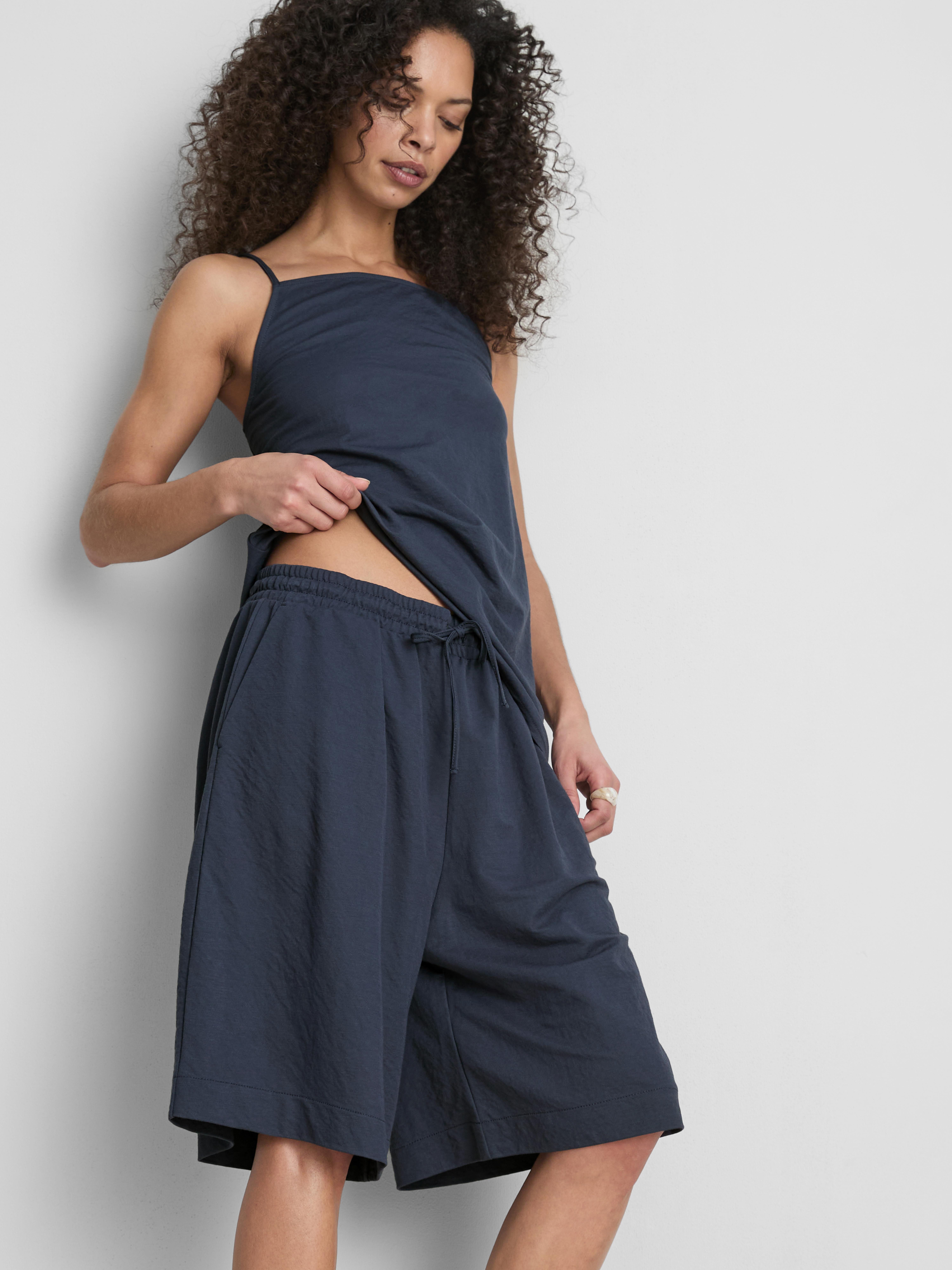 Bermudas texturadas folgadas
