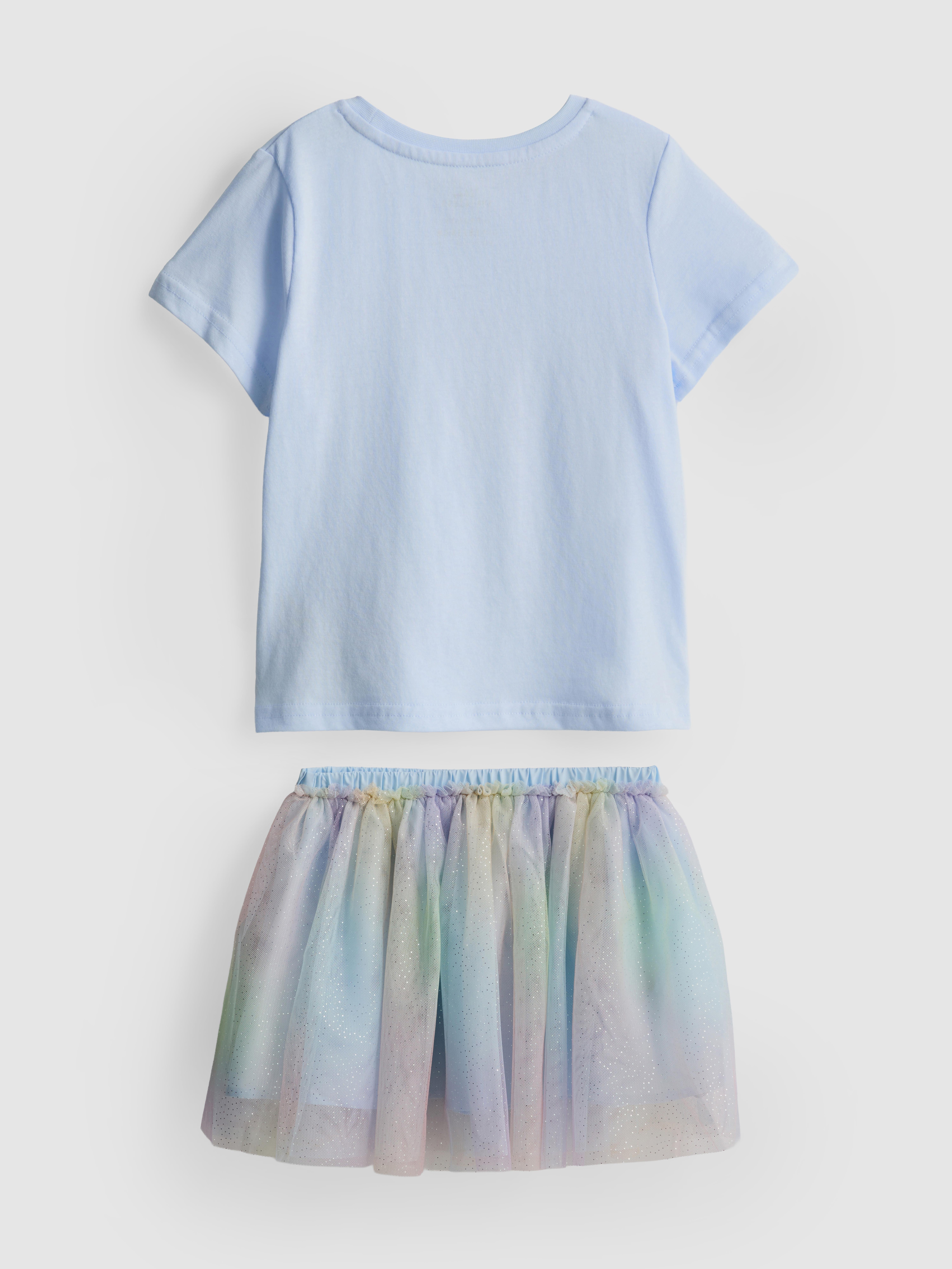 1-9yrs | Disney Princesses T-Shirt and Tutu Skirt Set