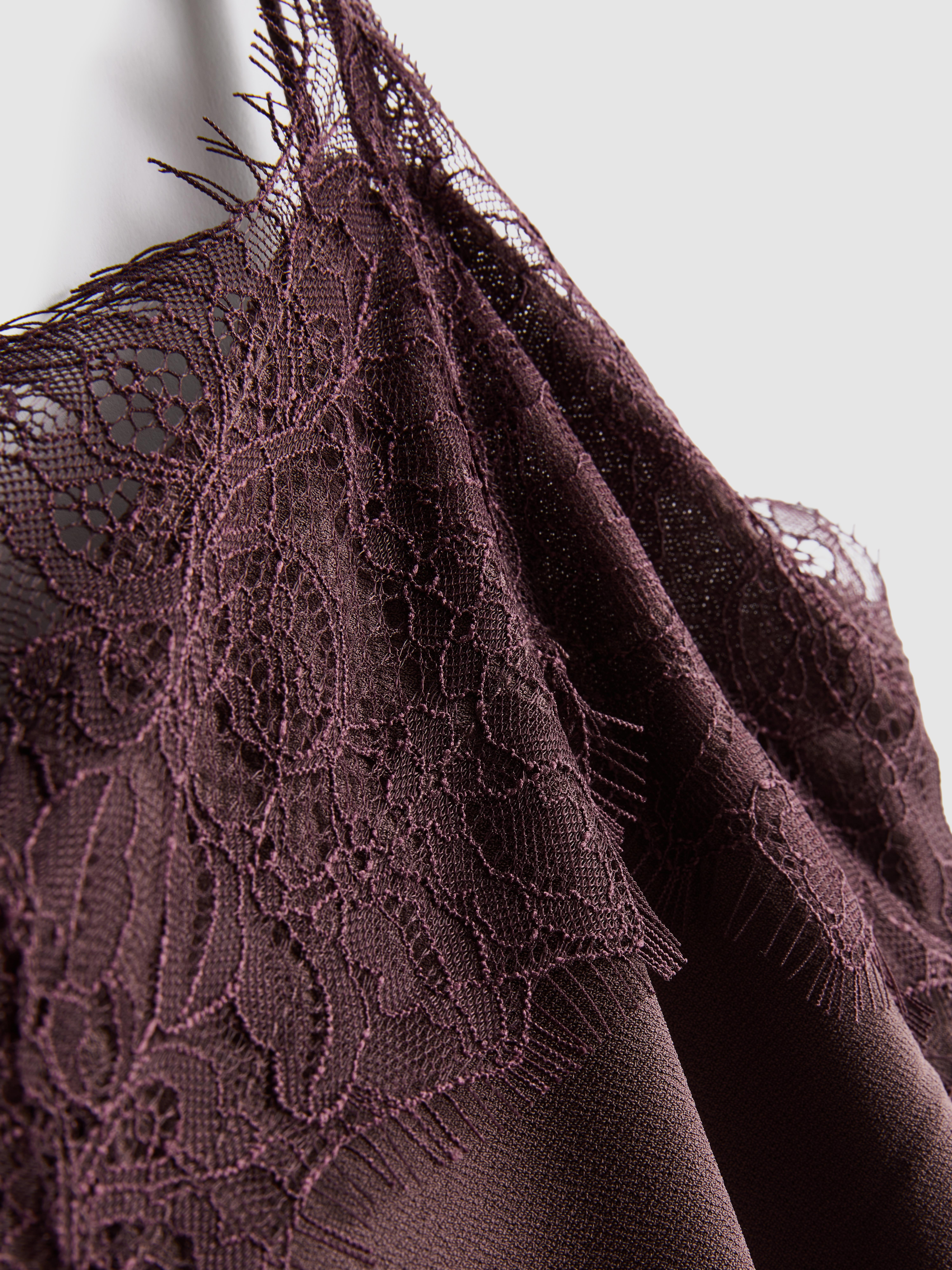 Paula Echevarría Satin Lace-Trim Cami Top