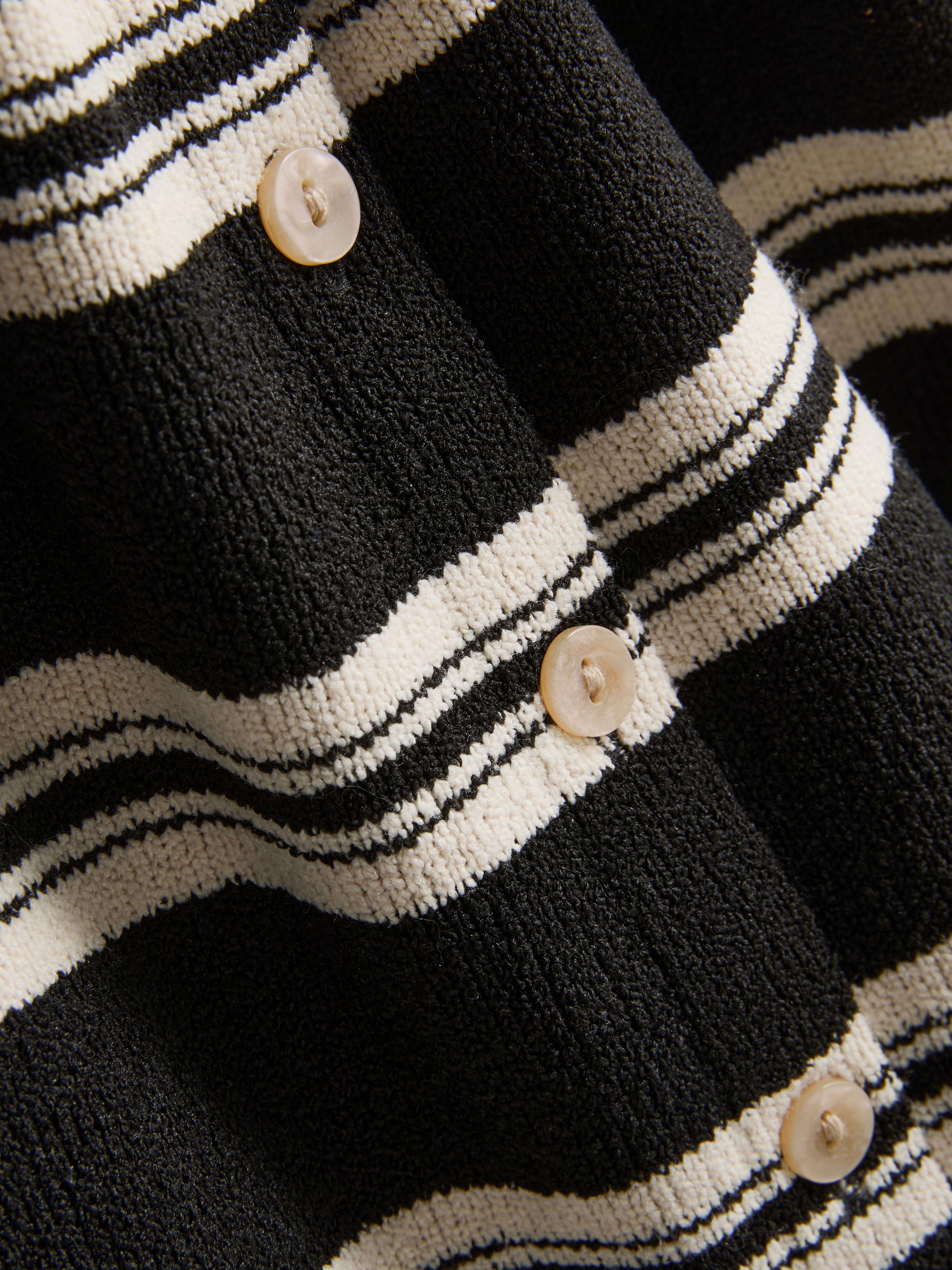 Paula Echevarría Knitted Stripe Button Down Top