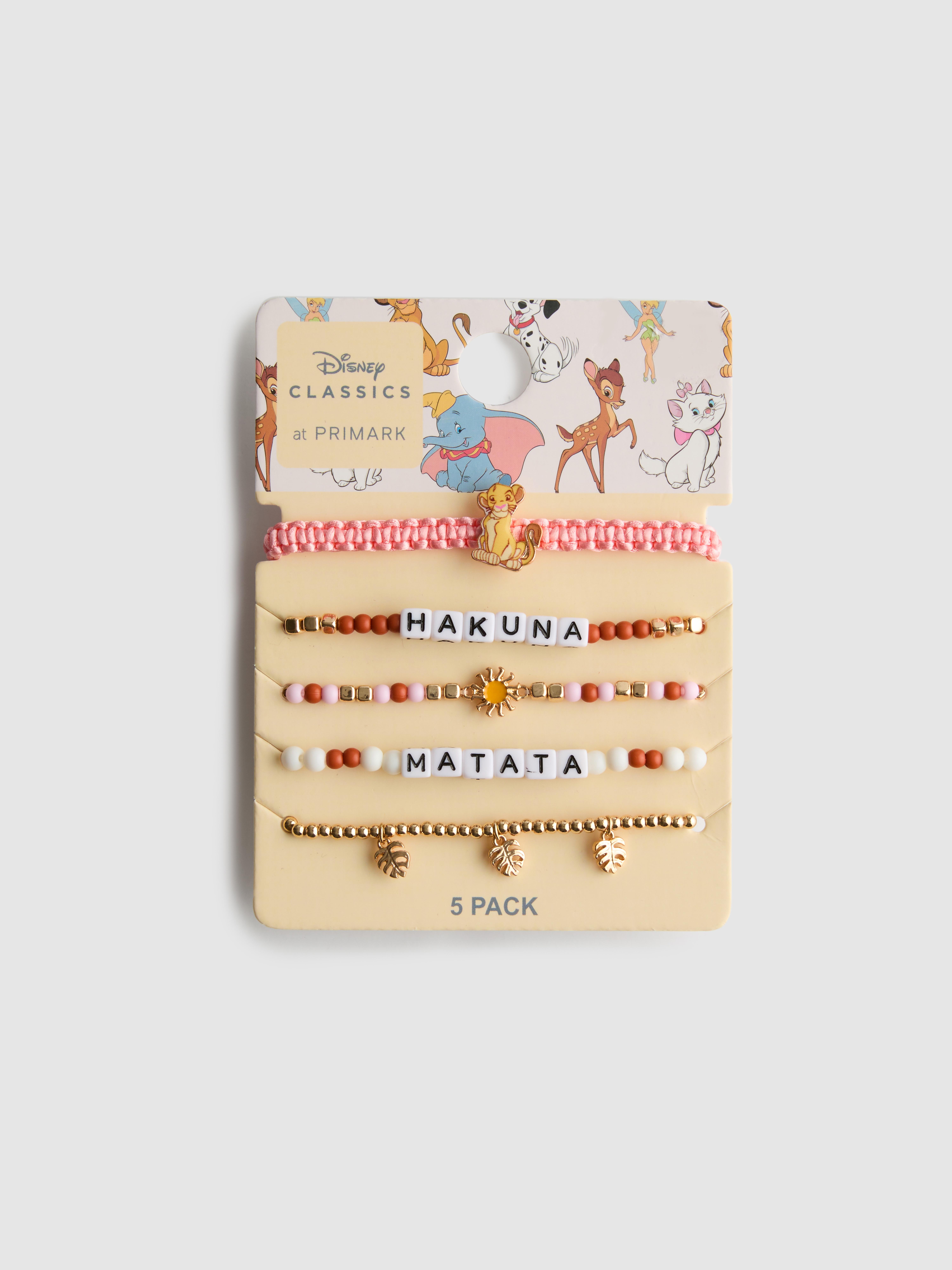 Pack de 5 pulseras de El rey león de Disney