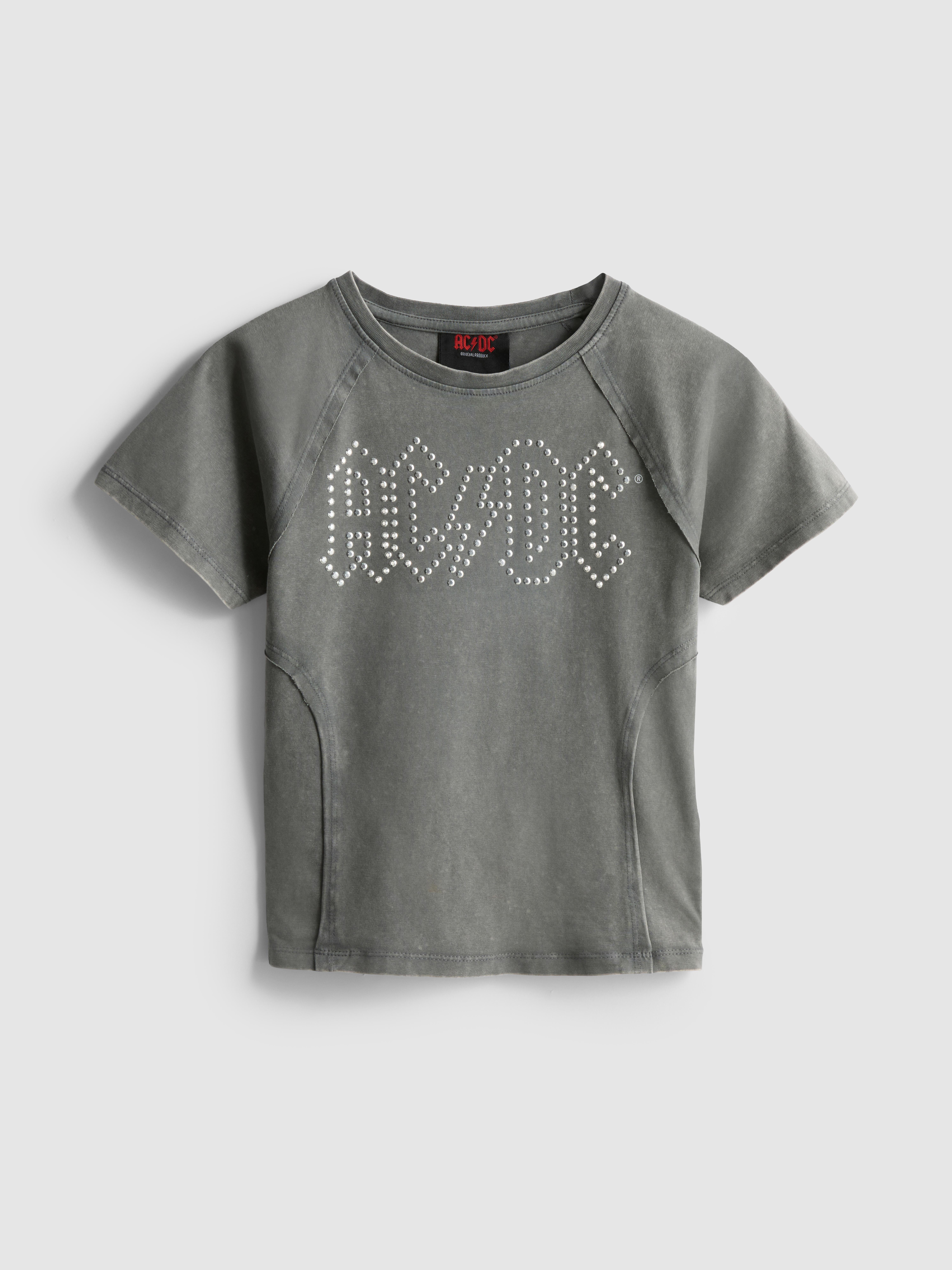 The Primark Scene | Tricou mulat cu capse AC/DC