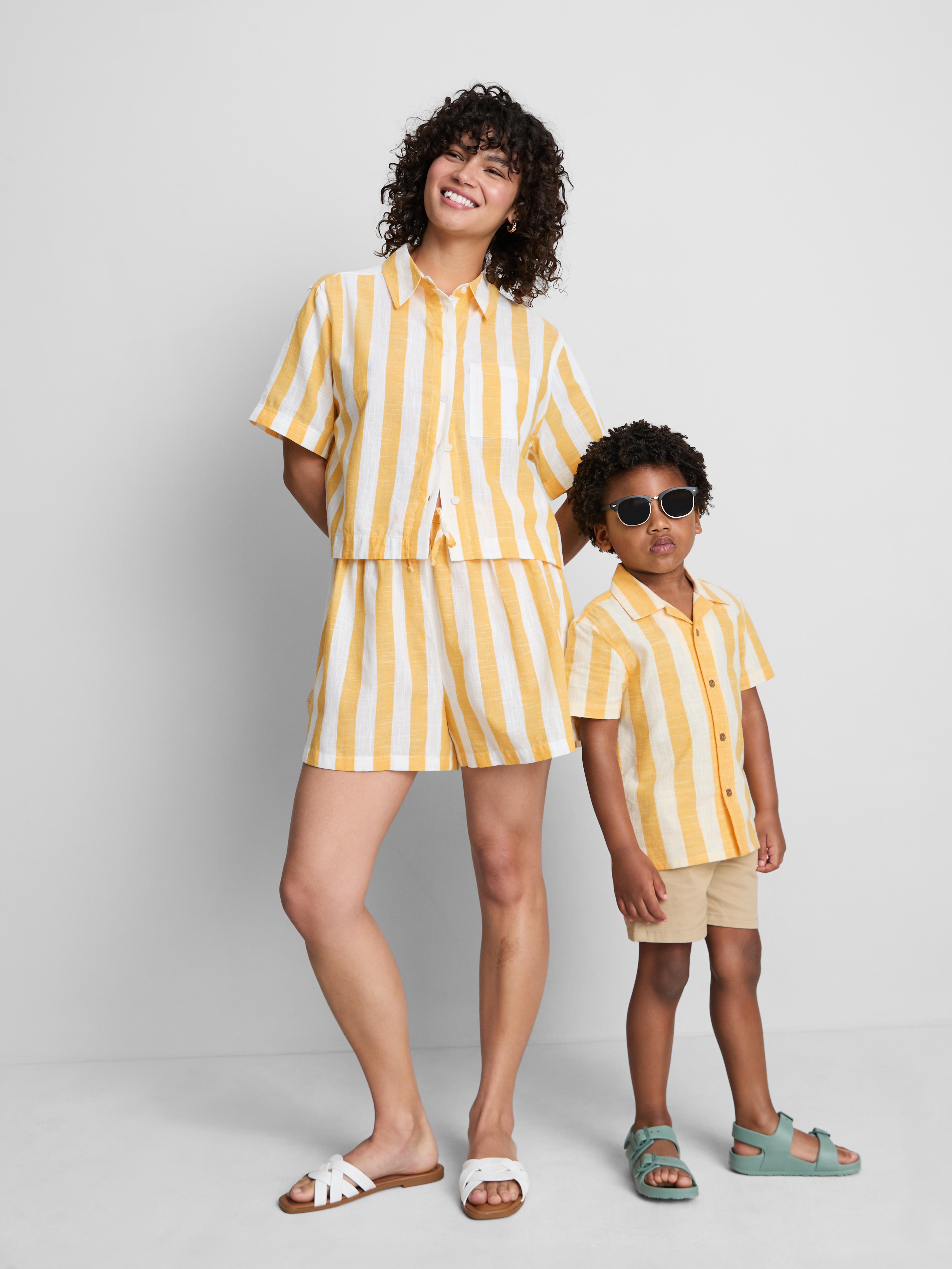 Chemise de plage décontractée à rayures