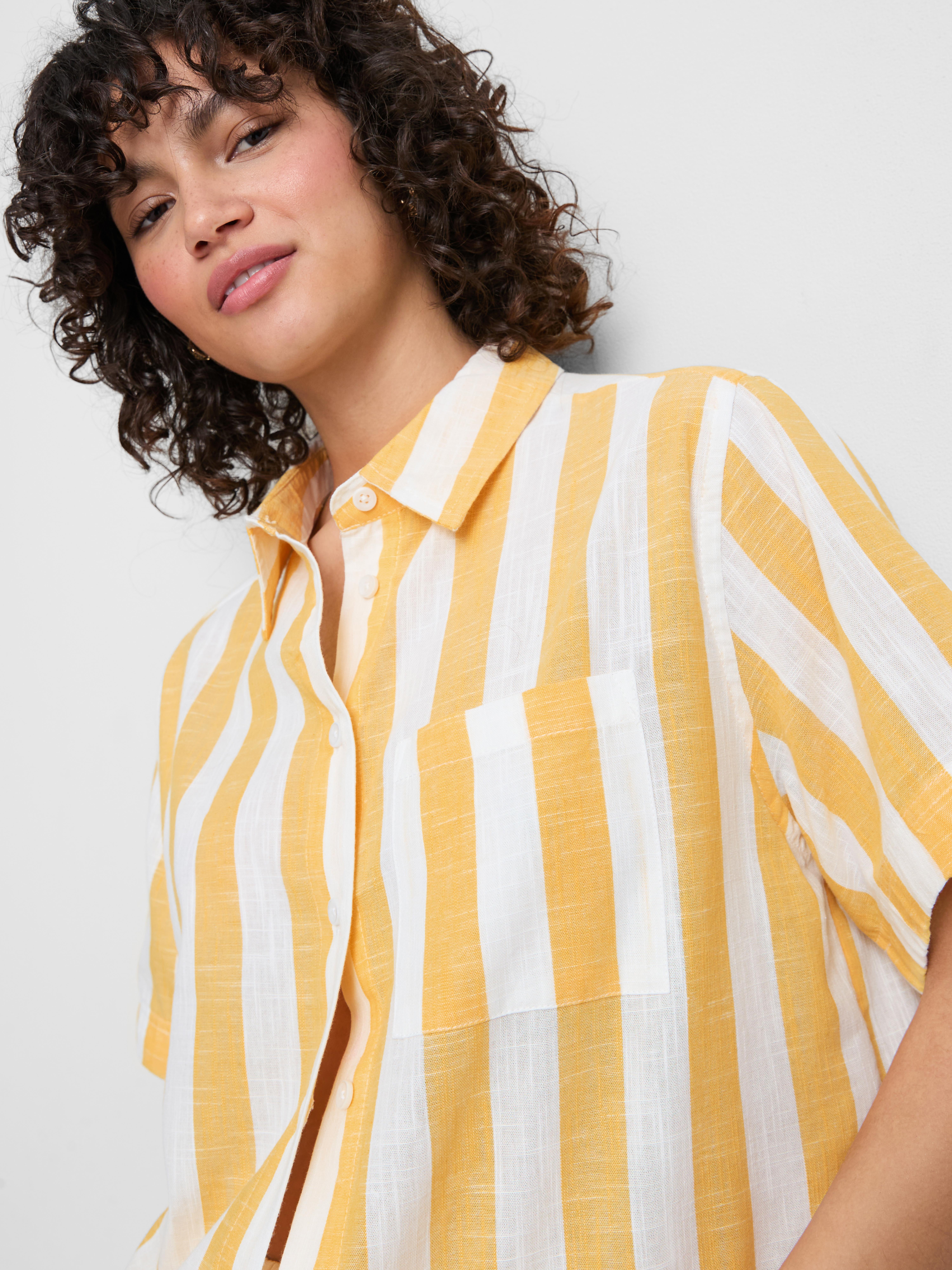Chemise de plage décontractée à rayures