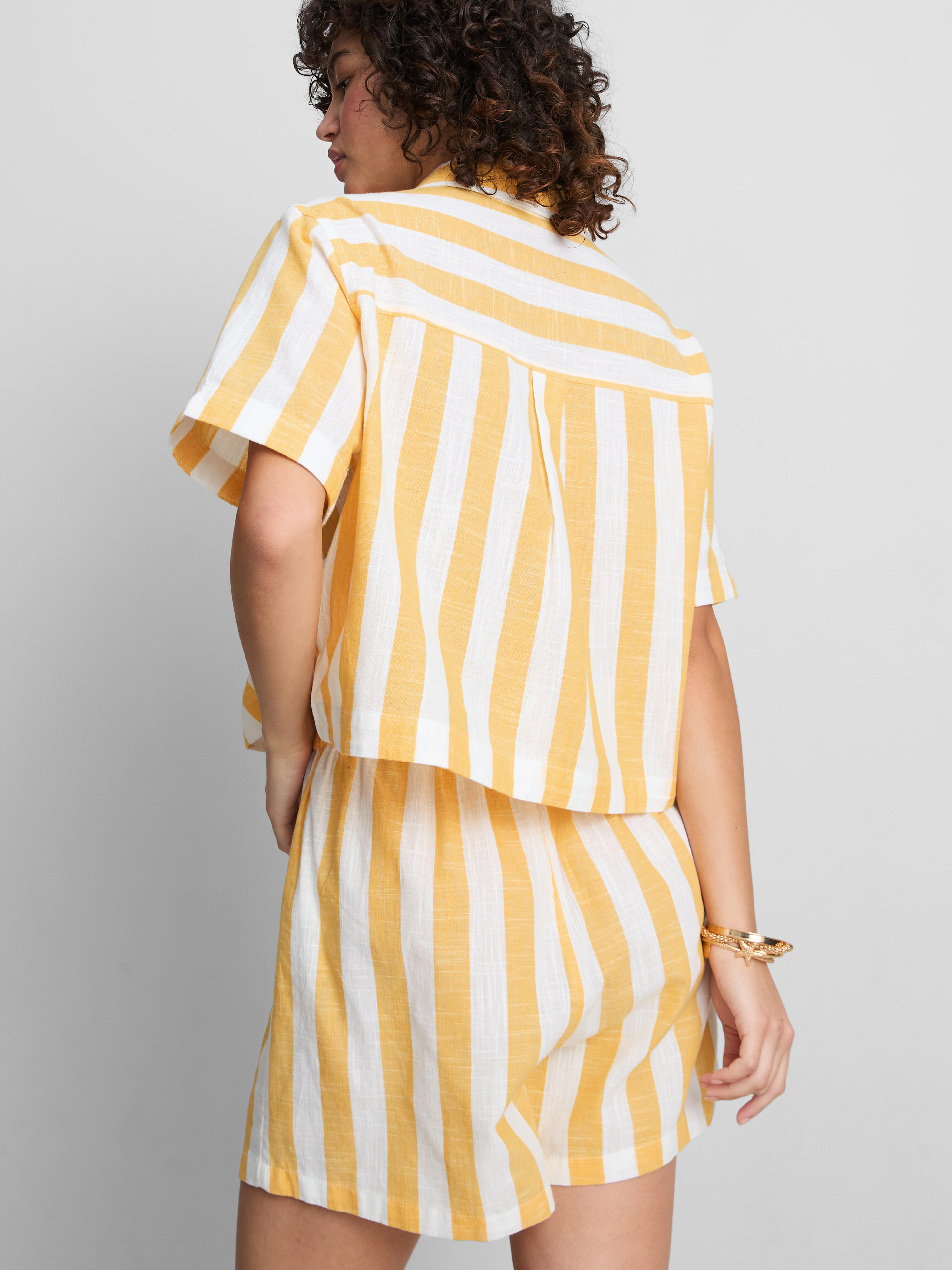 Chemise de plage décontractée à rayures