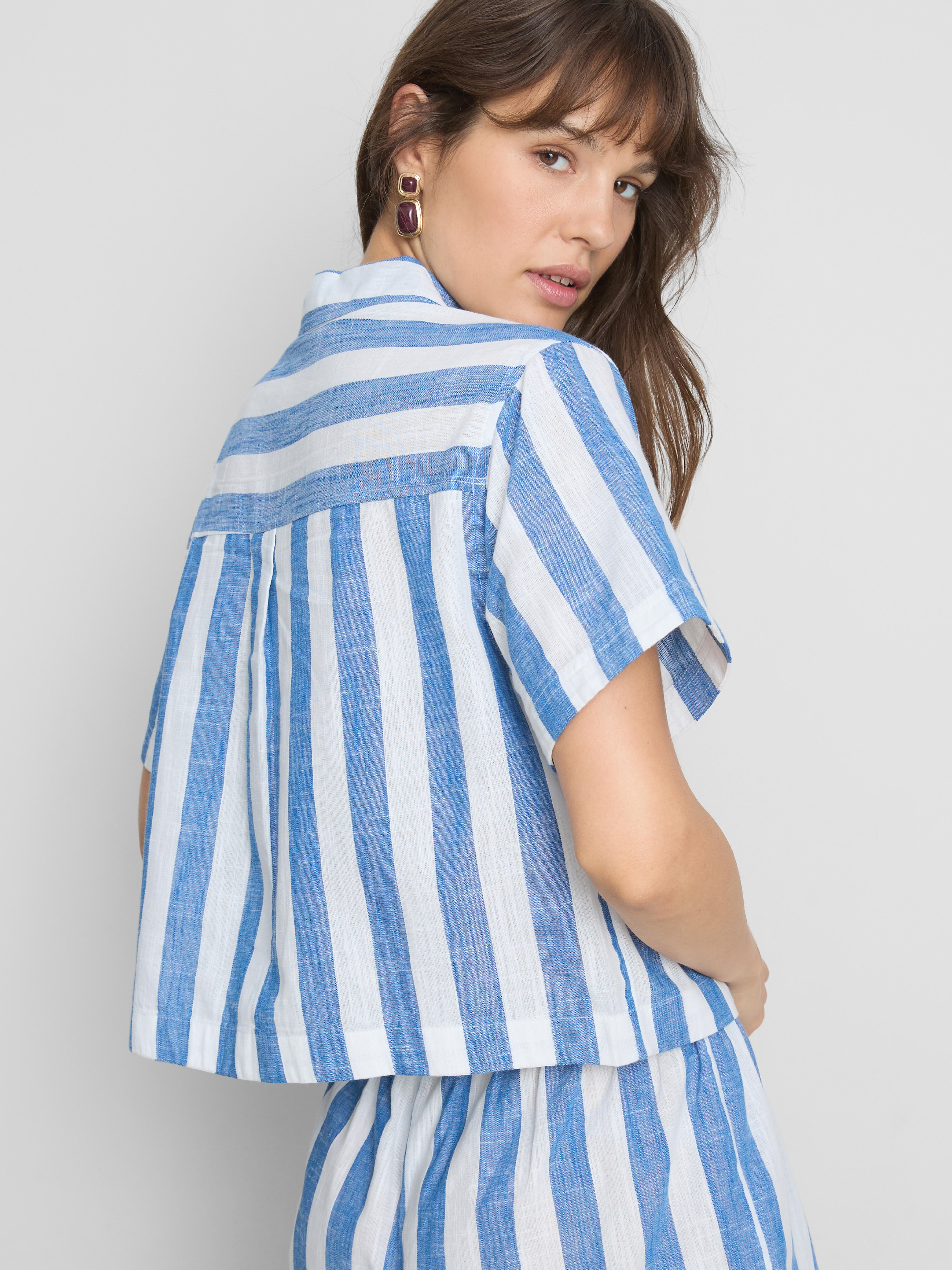 Relaxed Stripe Beach Shirt
