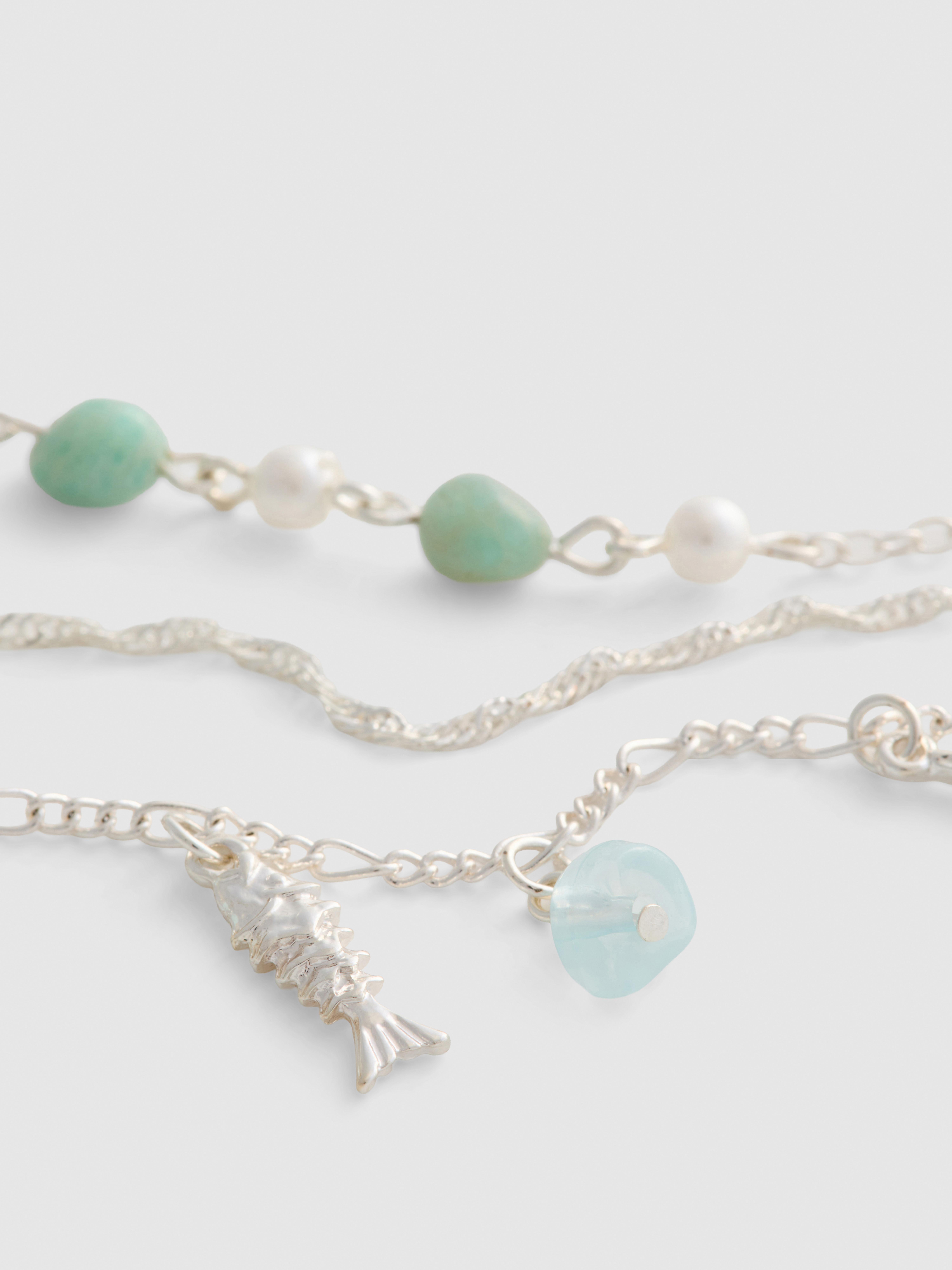 3pk Mixed Charm Necklaces