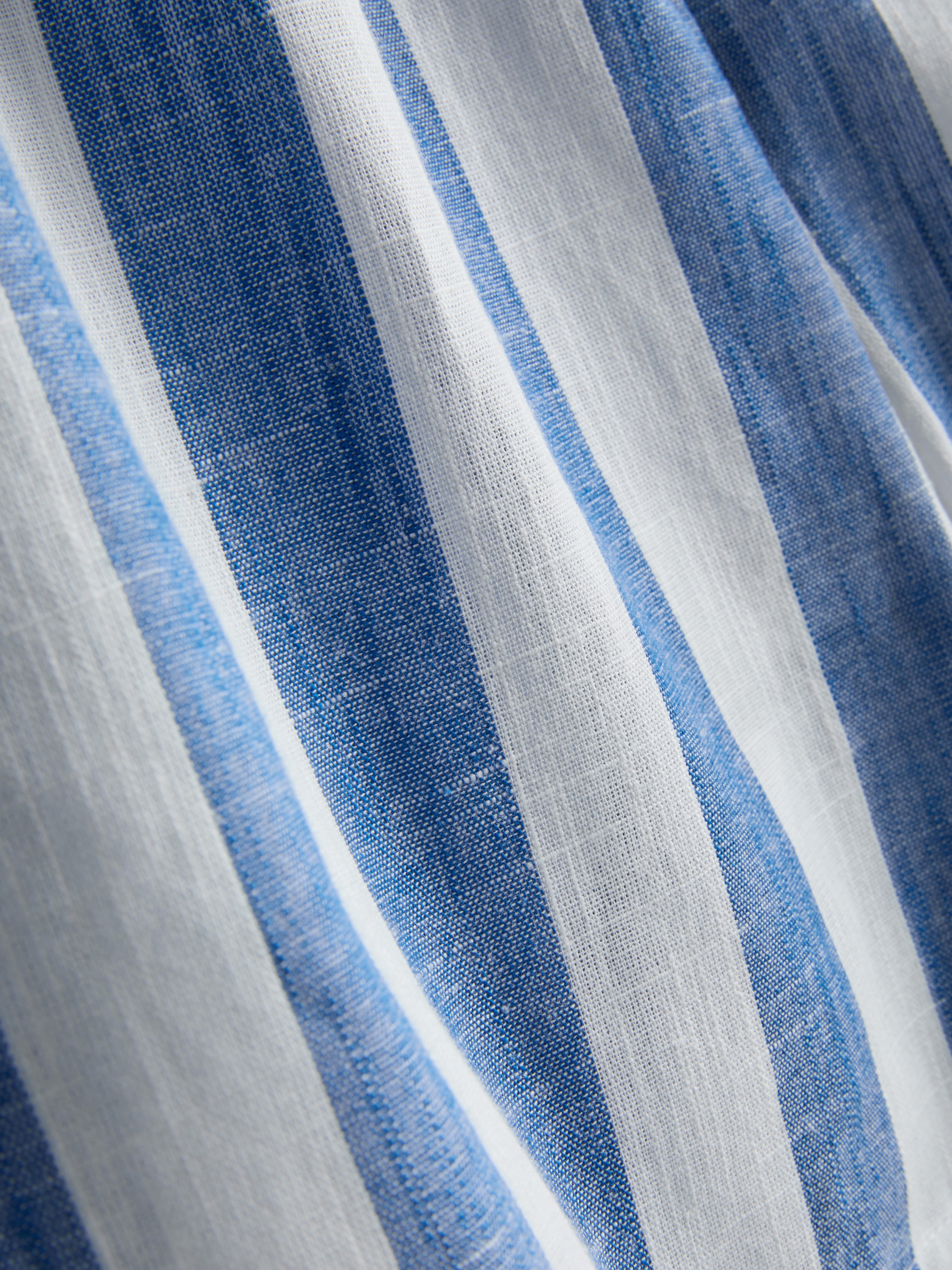 Relaxed Cotton Striped Beach Shorts
