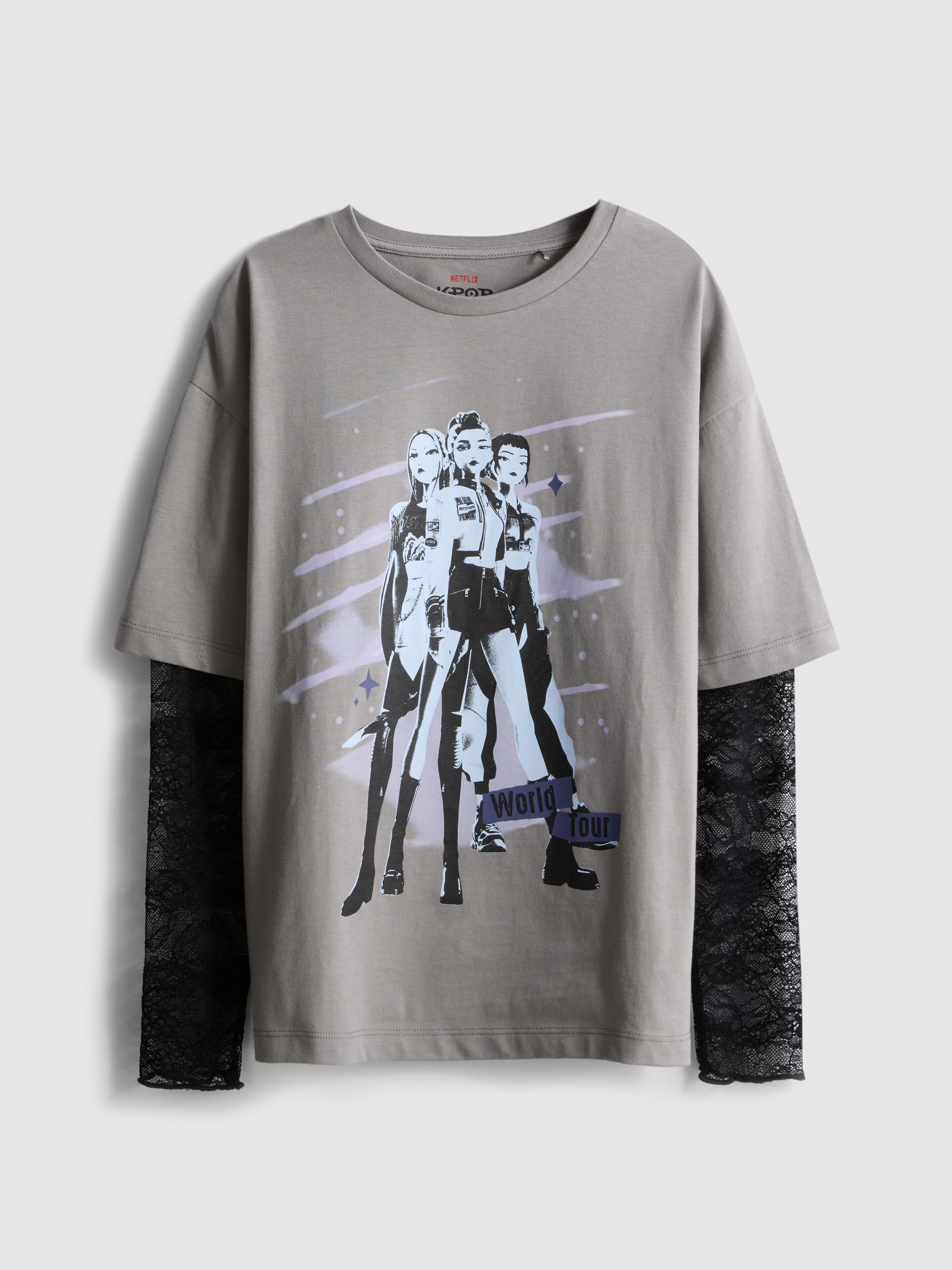 6-15 ans | T-shirt à manches longues en dentelle KPop Demon Hunters