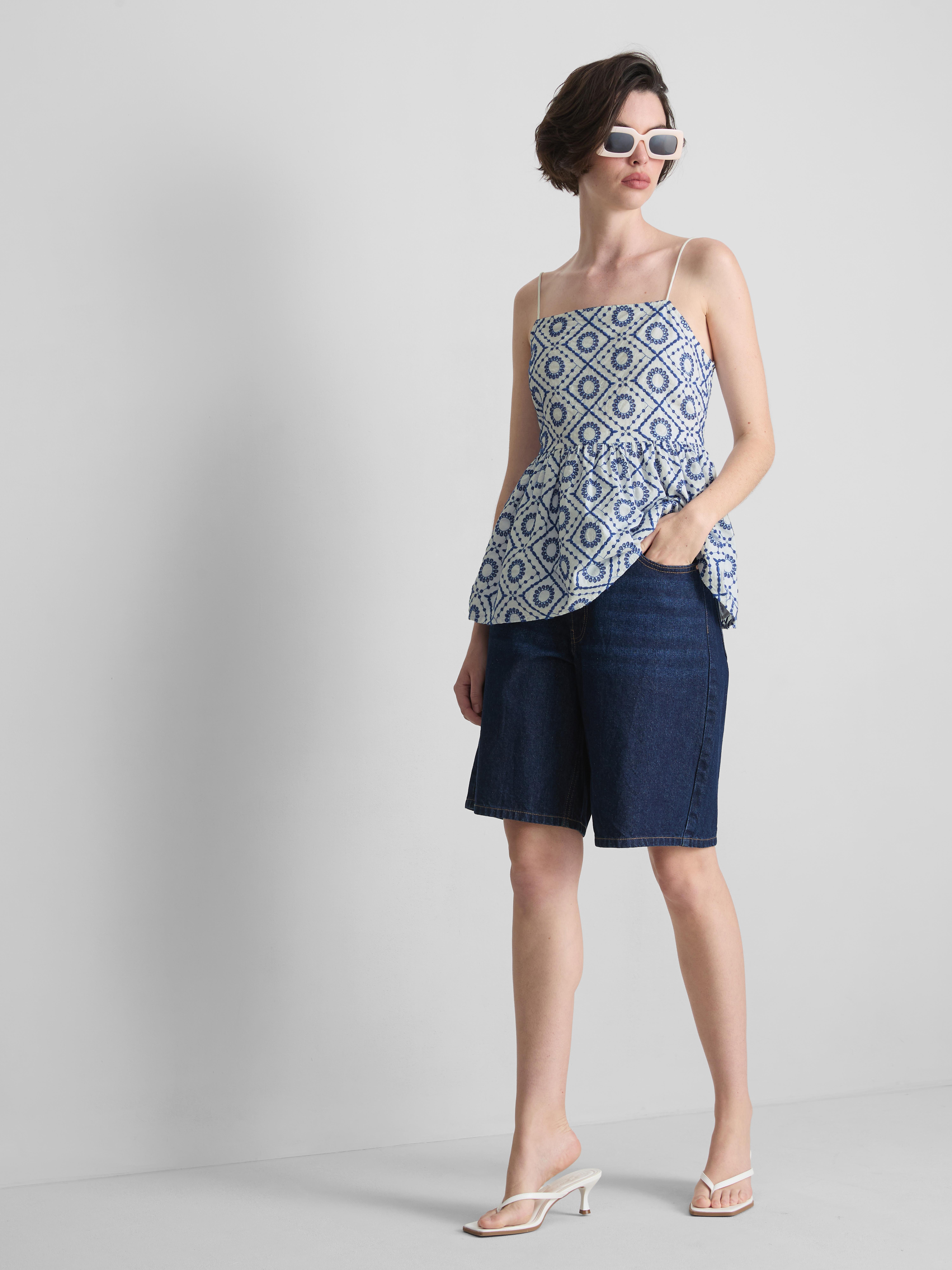 Cotton Cutwork Cami Top