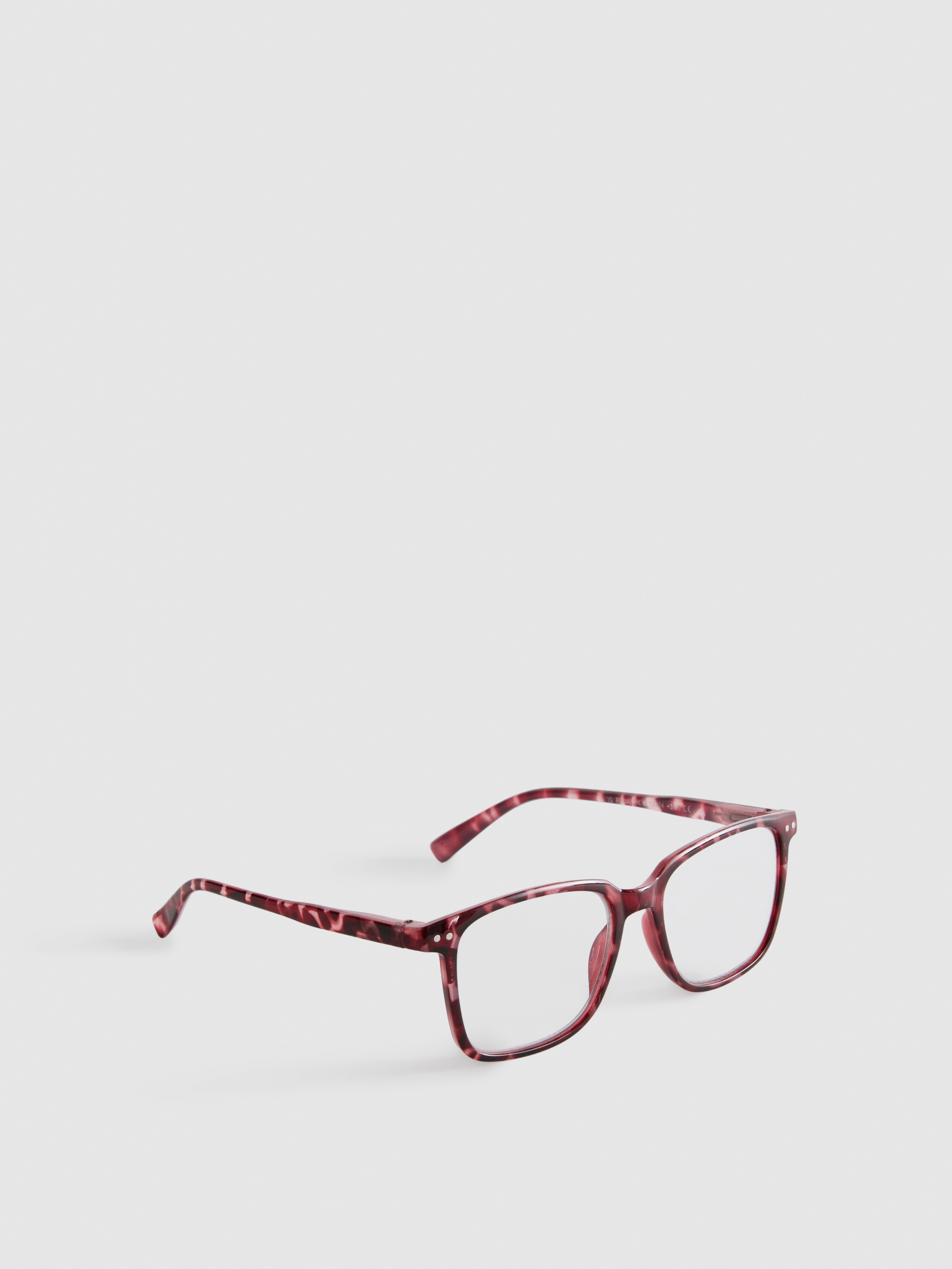 Patterned Reading Glasses Burgundy