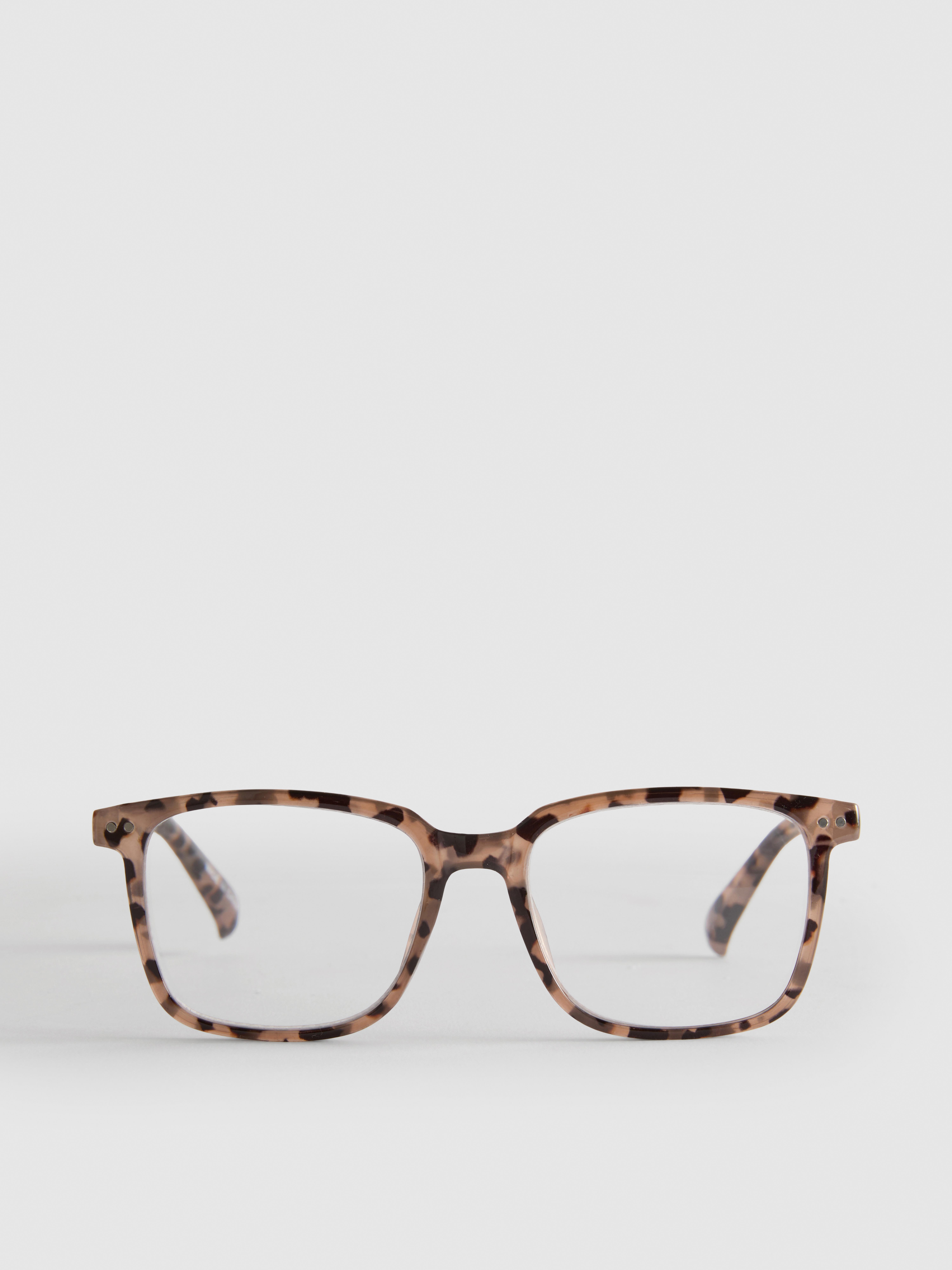 Patterned Reading Glasses Brown