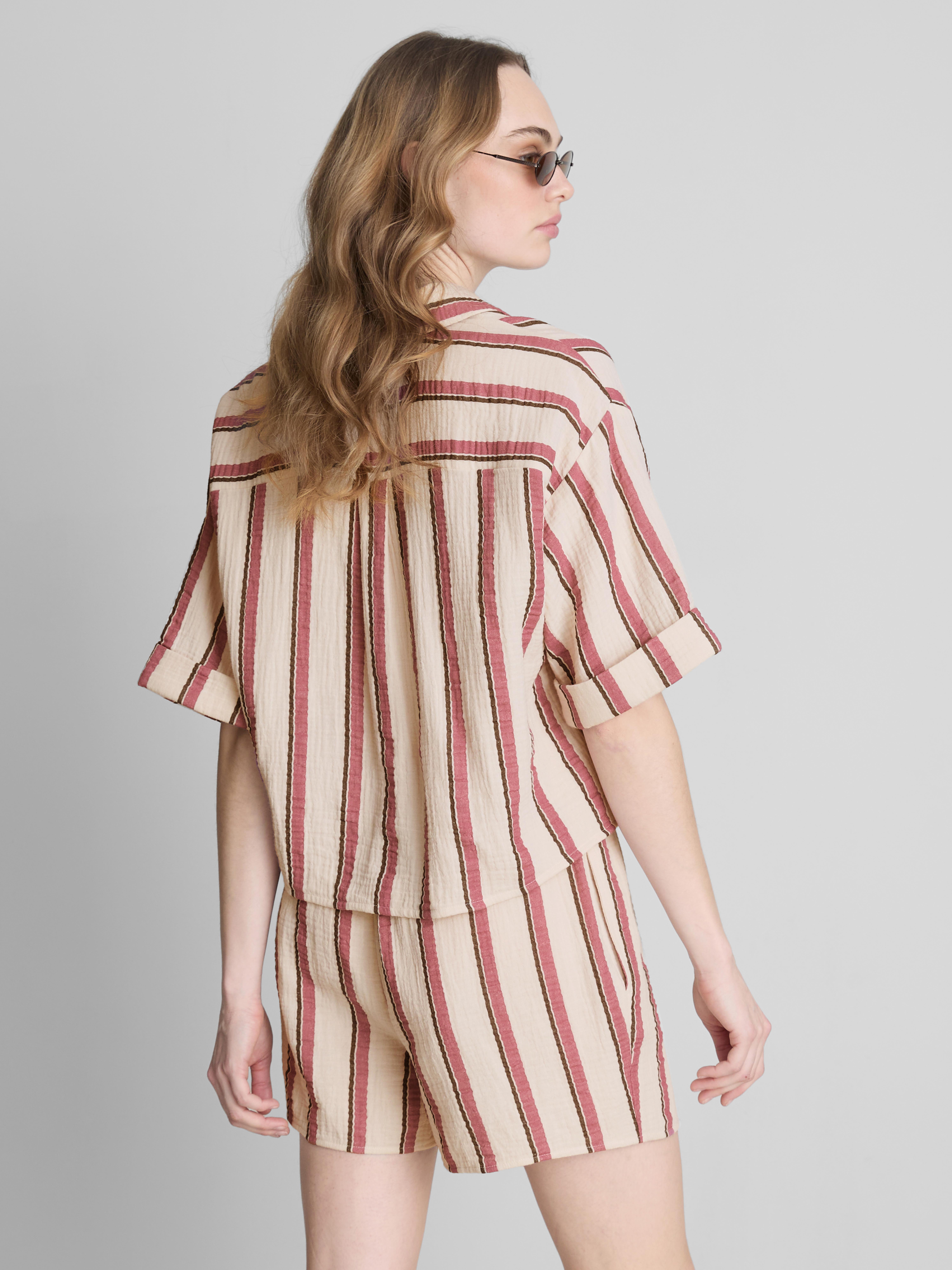 Cotton Relaxed Striped Shirt