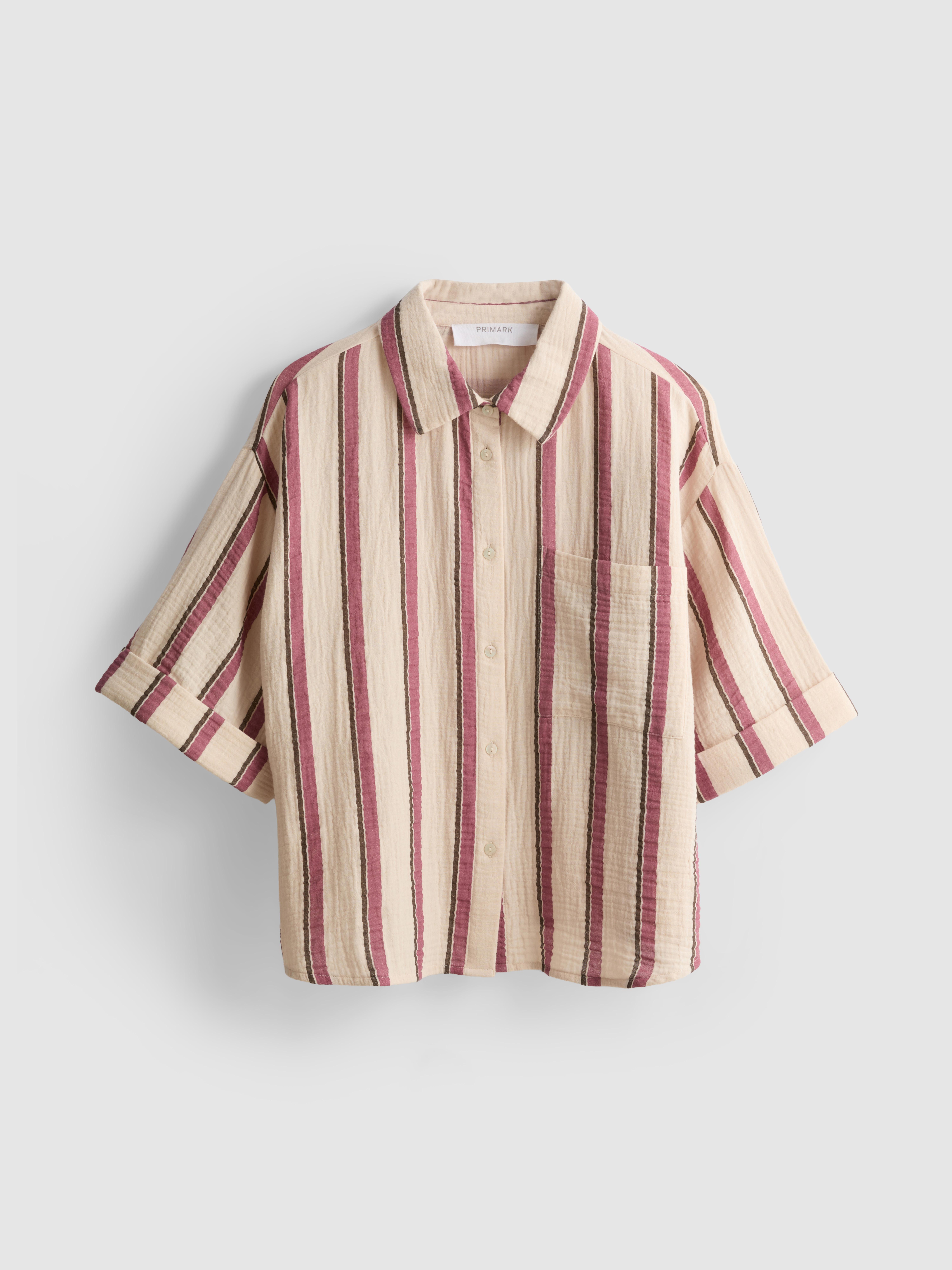 Cotton Relaxed Striped Shirt