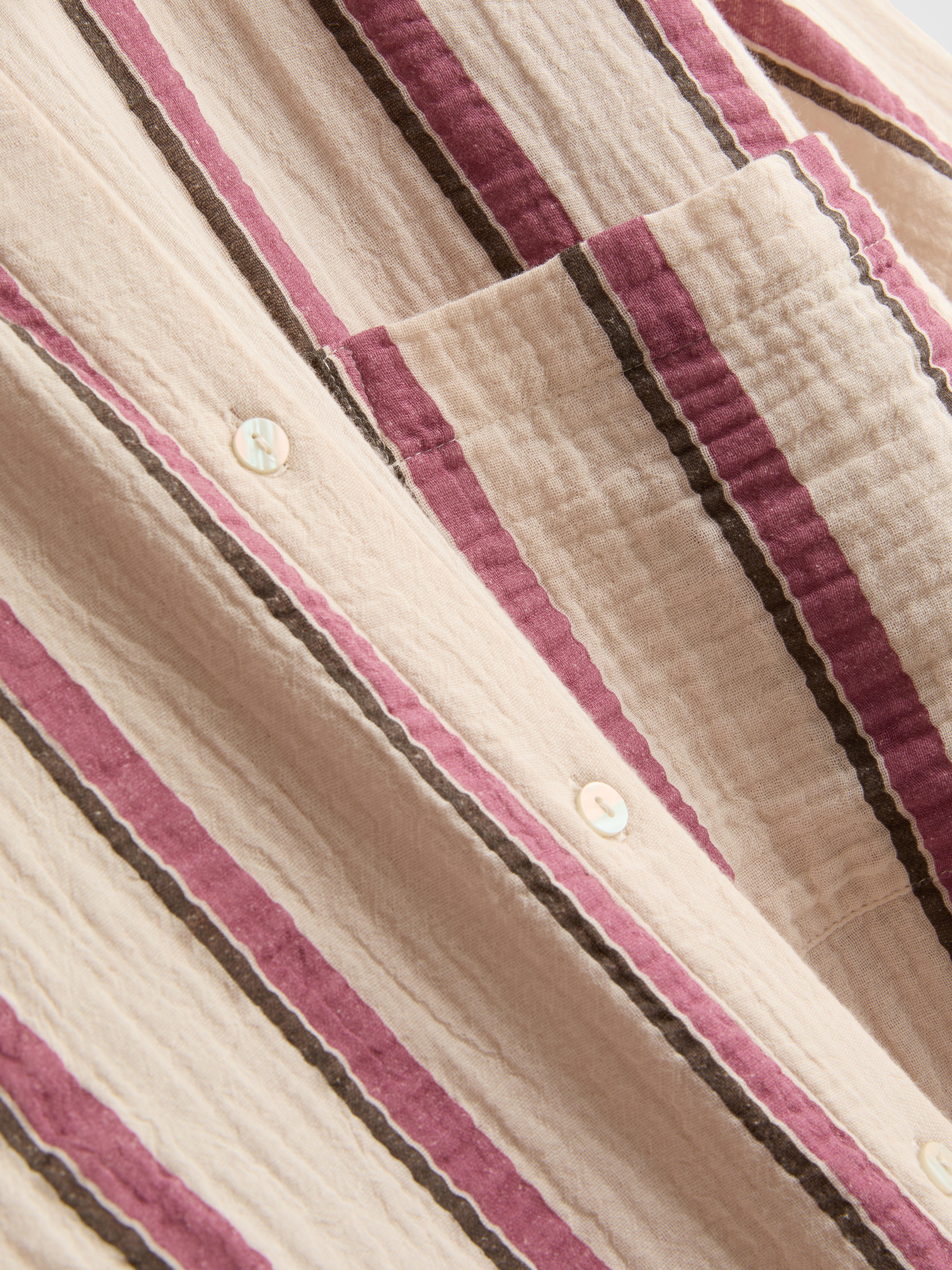 Cotton Relaxed Striped Shirt