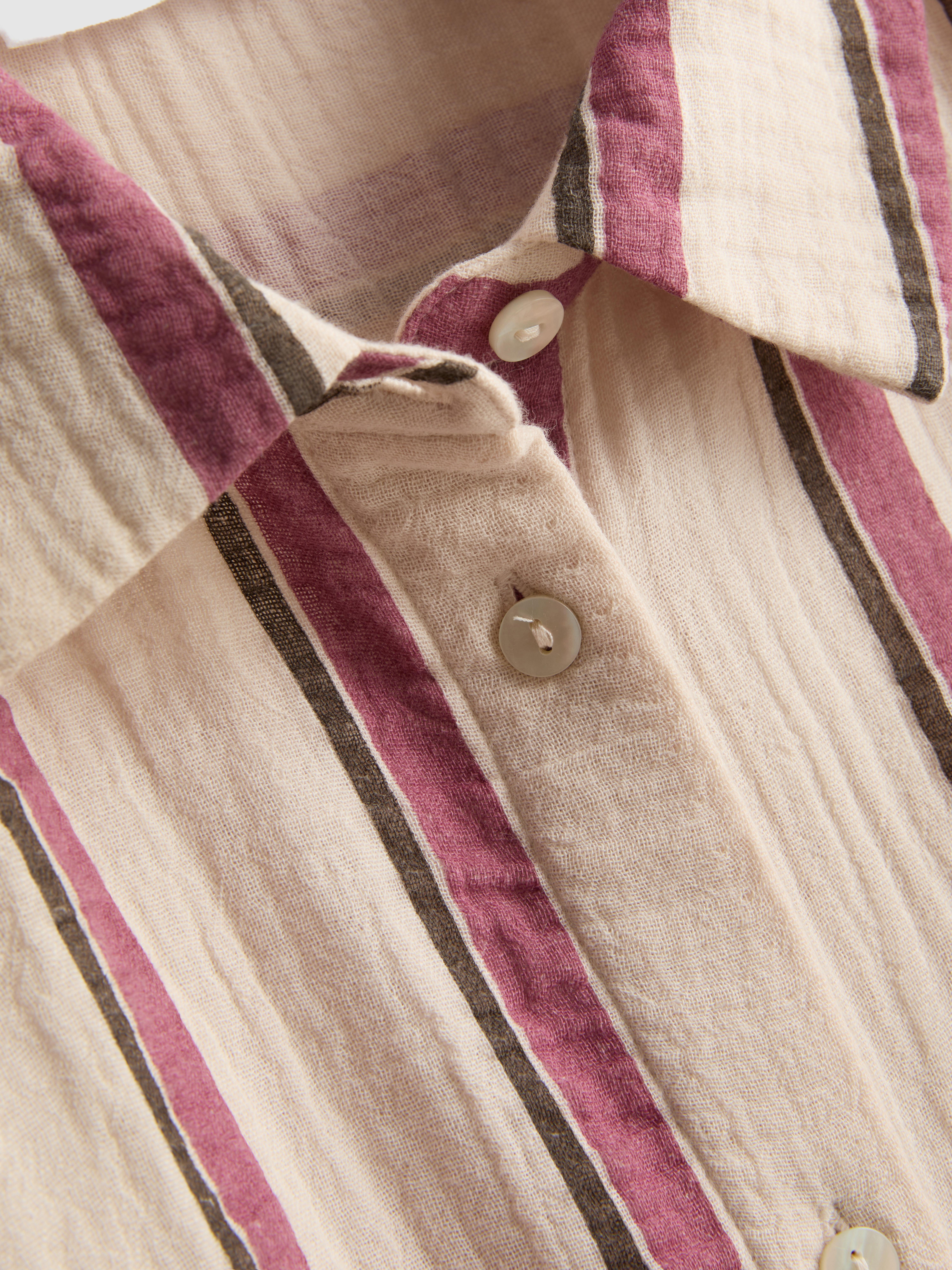 Cotton Relaxed Striped Shirt