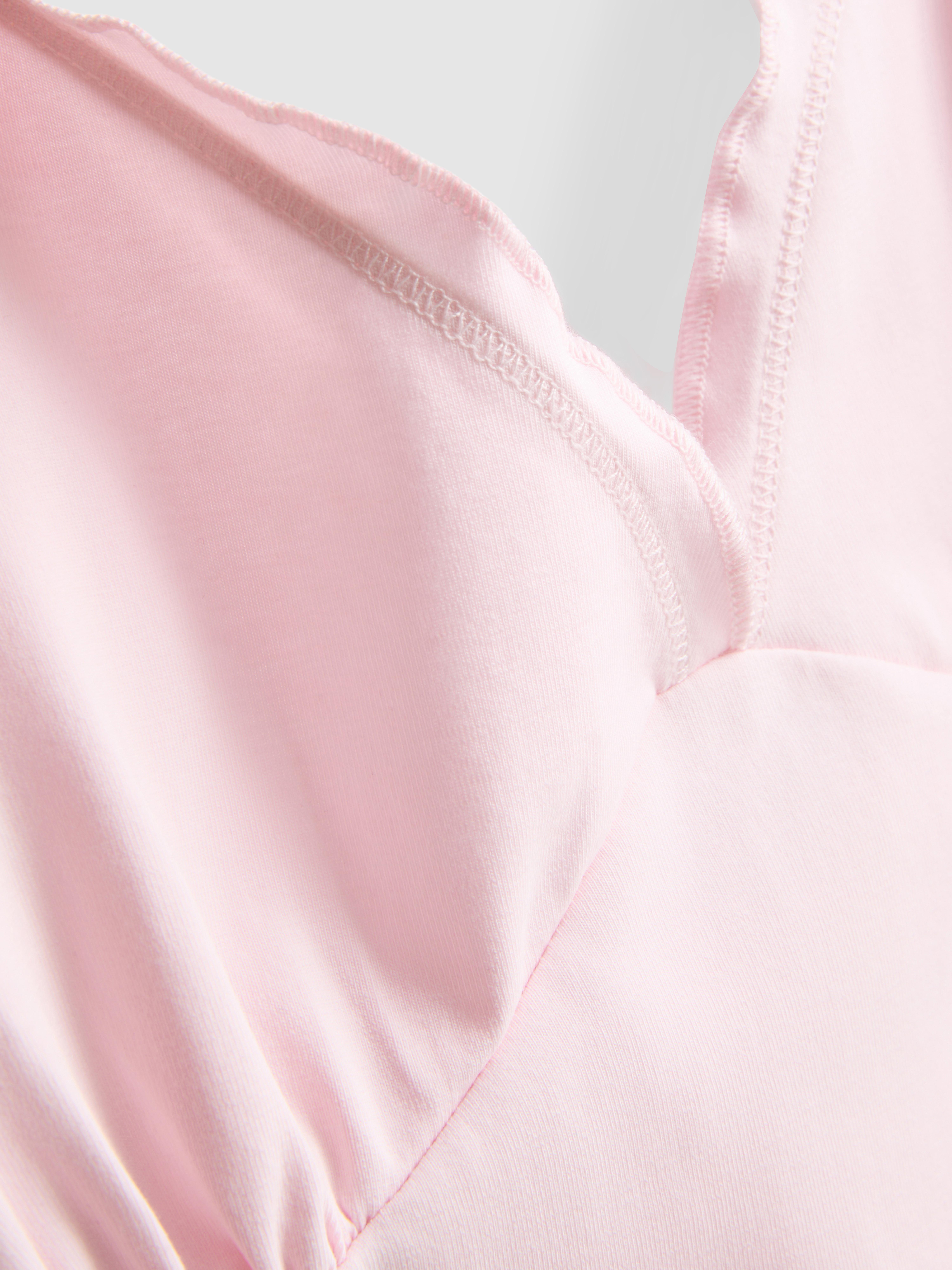 Top alças babydoll decote V