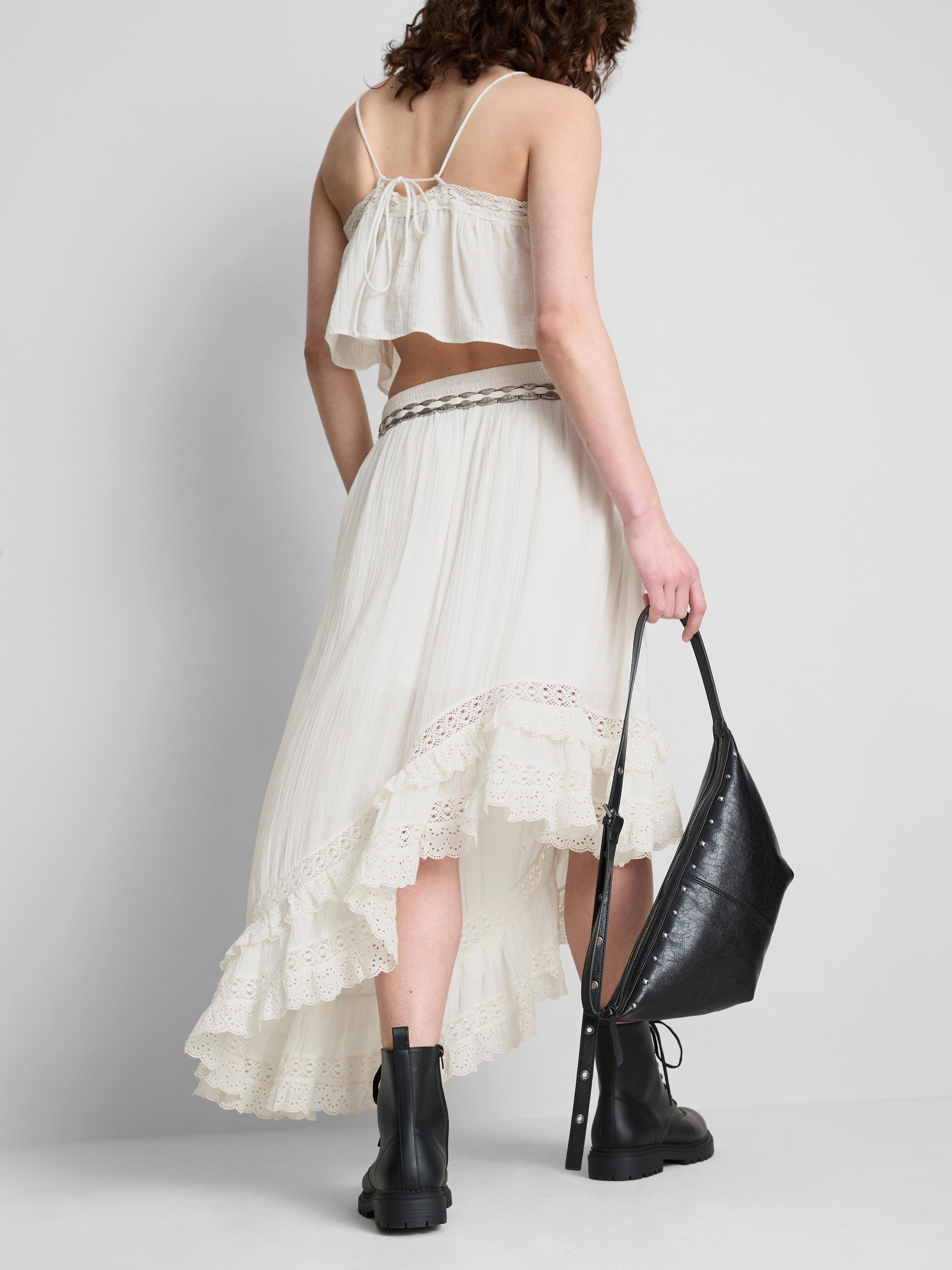 The Primark Scene | Asymmetric Broderie Maxi Skirt
