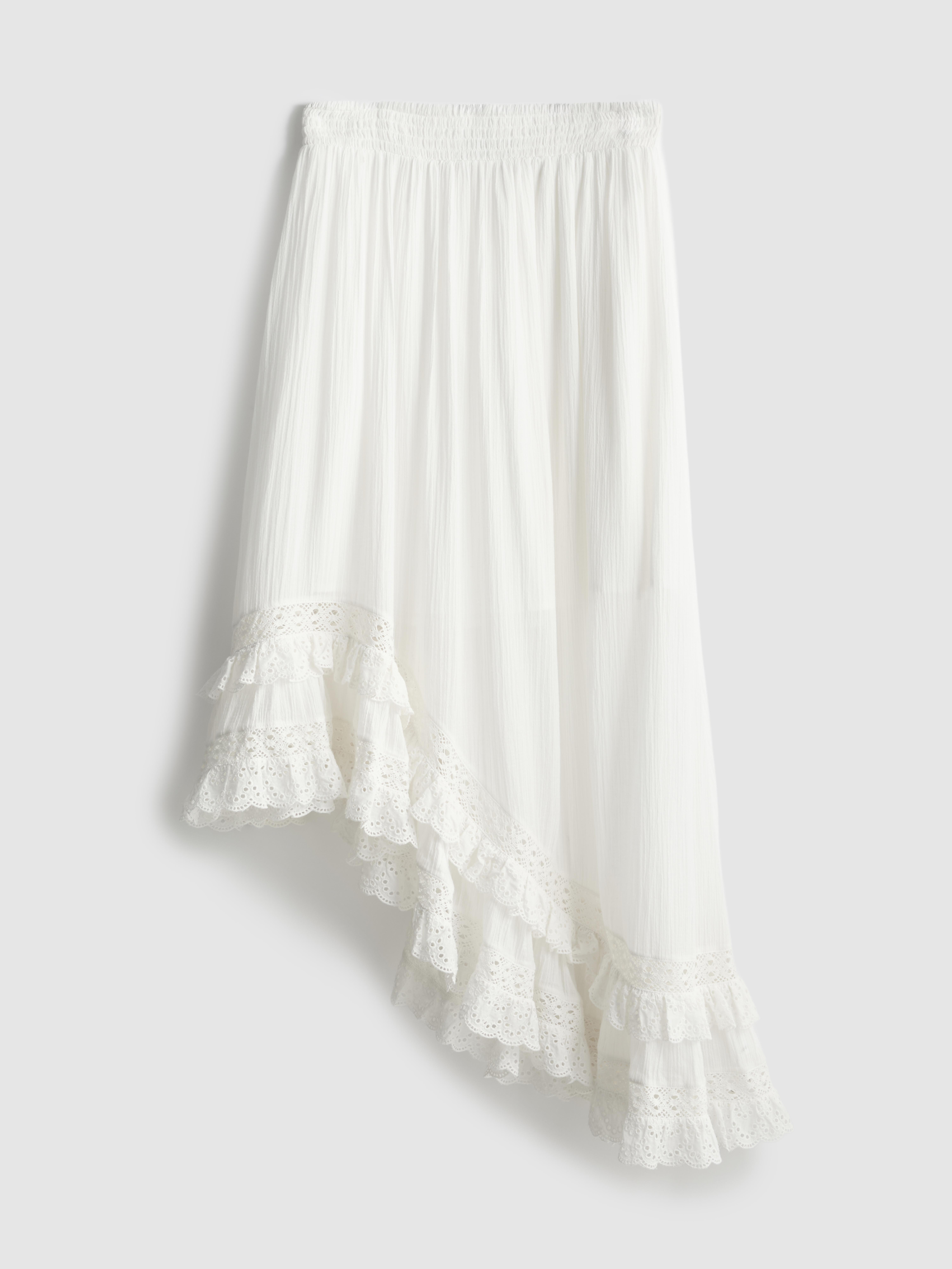 The Primark Scene | Asymmetric Broderie Maxi Skirt