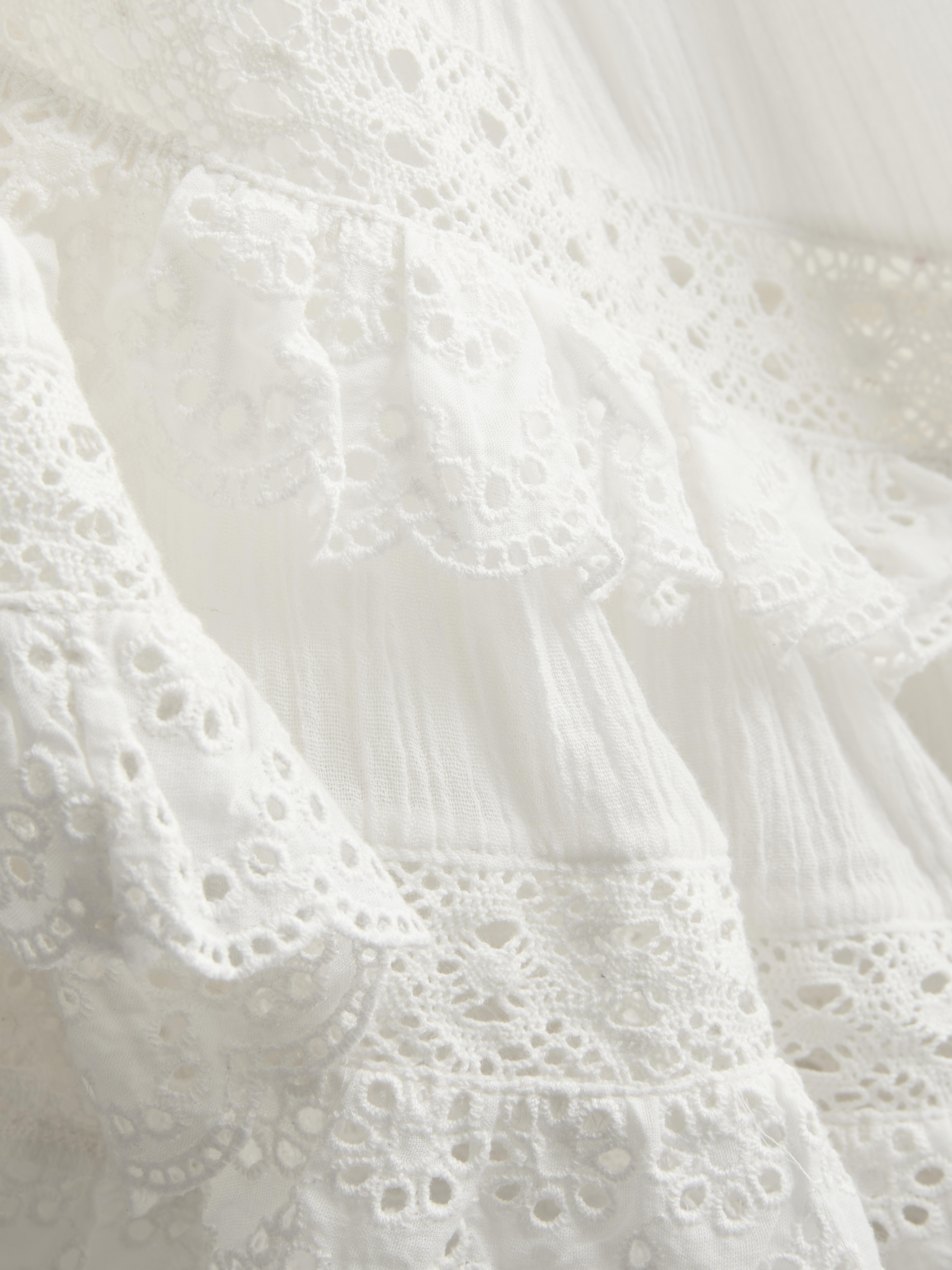 The Primark Scene | Asymmetric Broderie Maxi Skirt