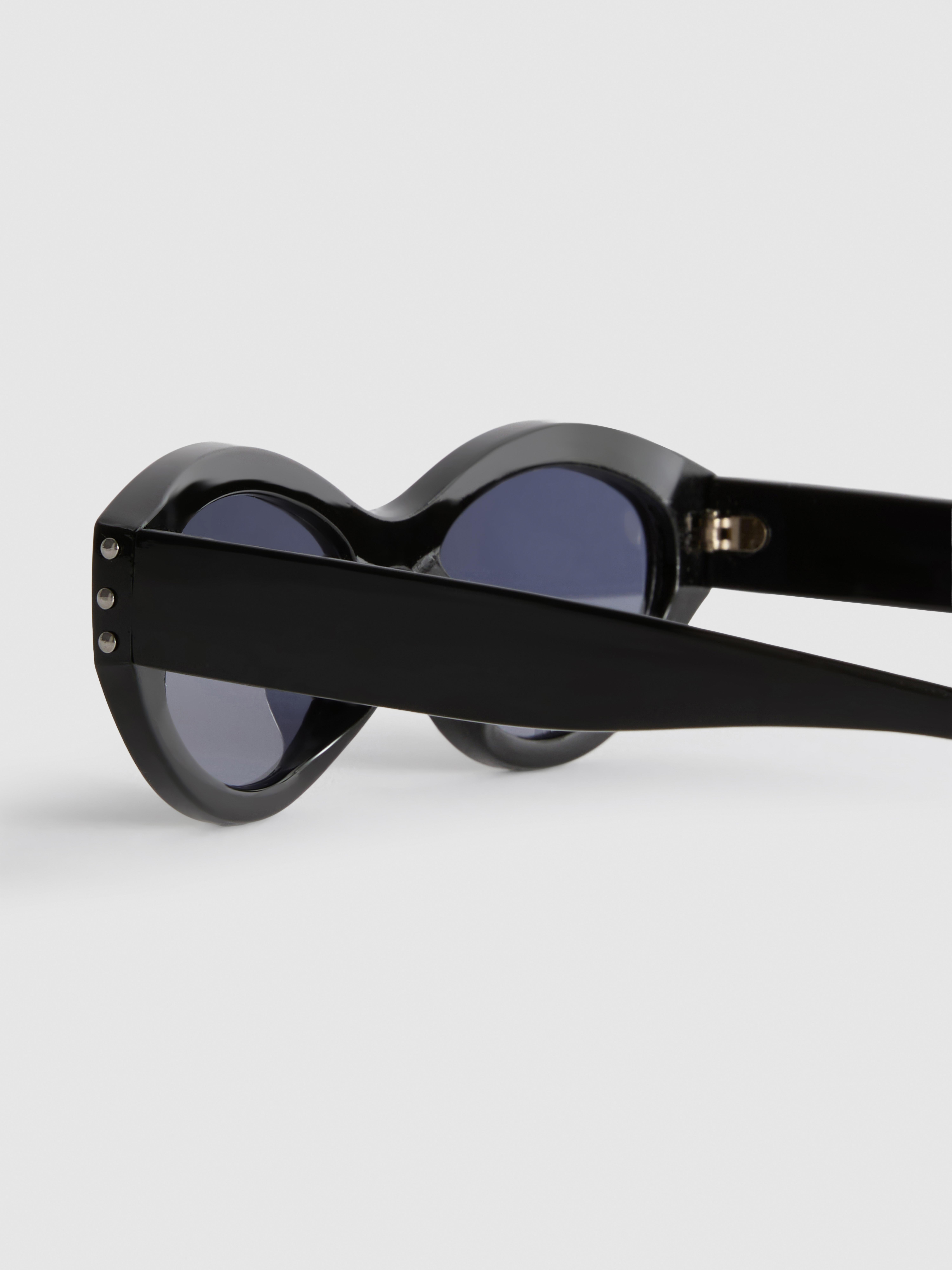 Studded Oval Cat-Eye Sunglasses