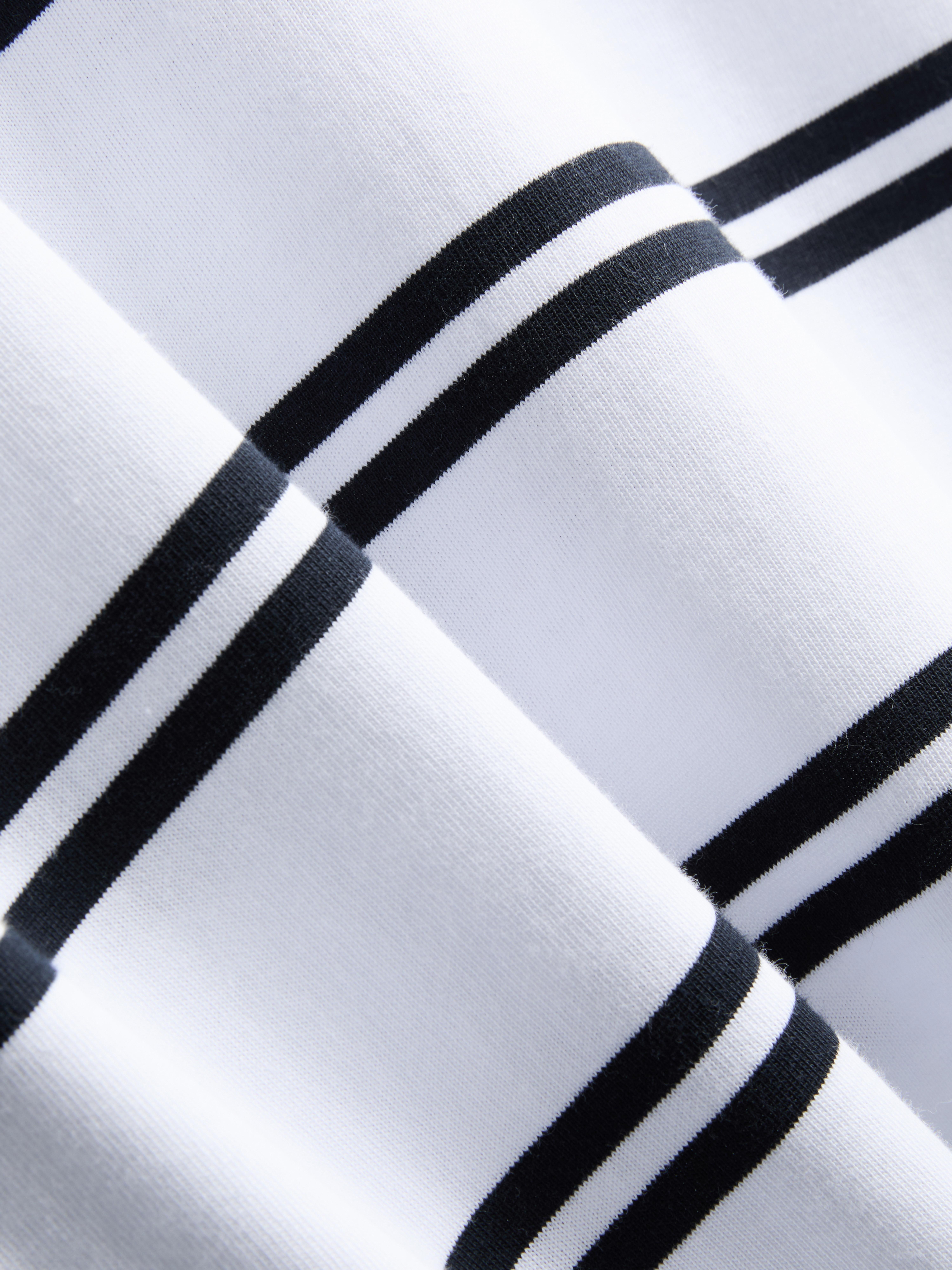 Gestreiftes Langarm-Poloshirt