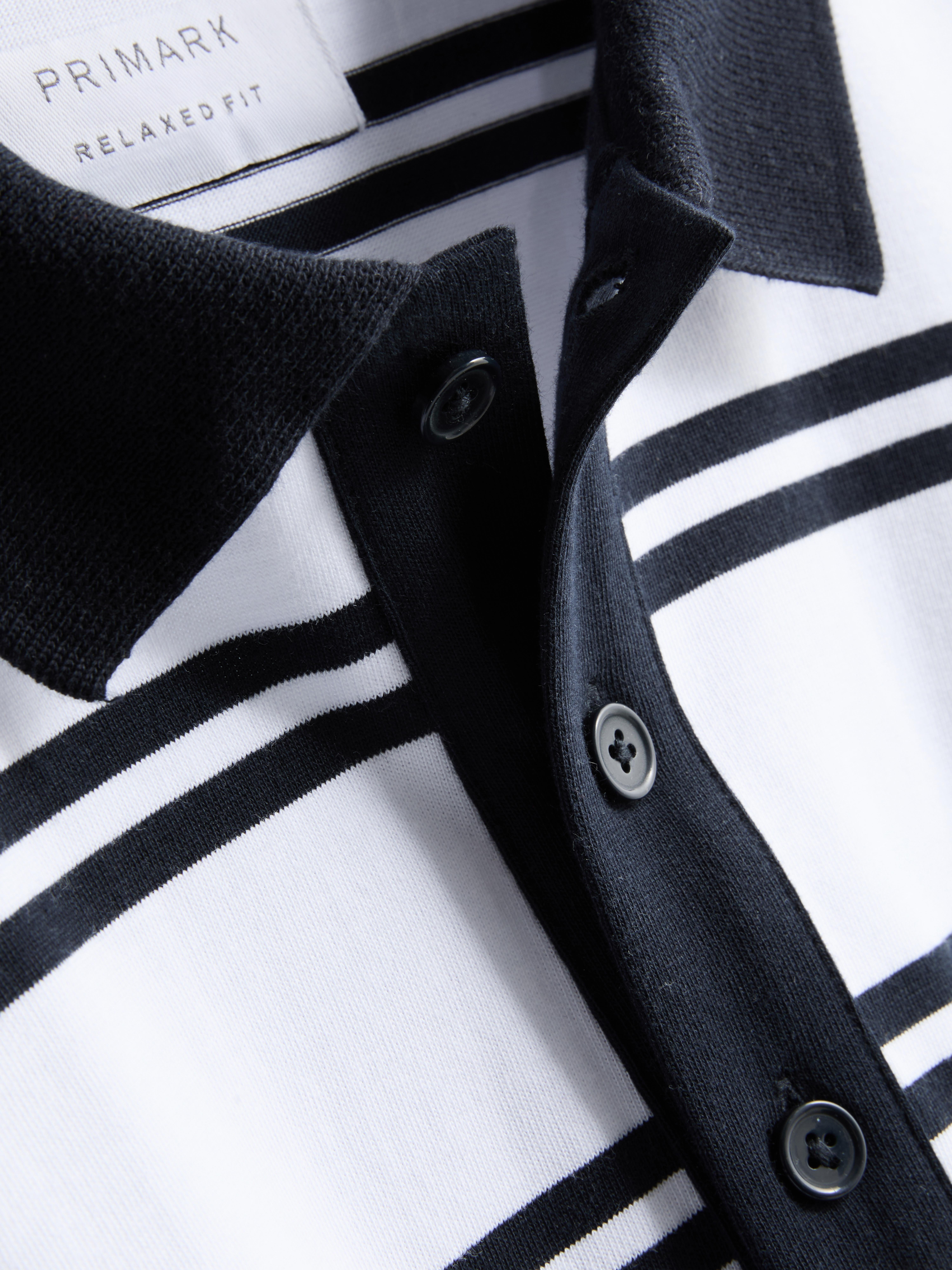 Long-Sleeve Stripe Polo Shirt