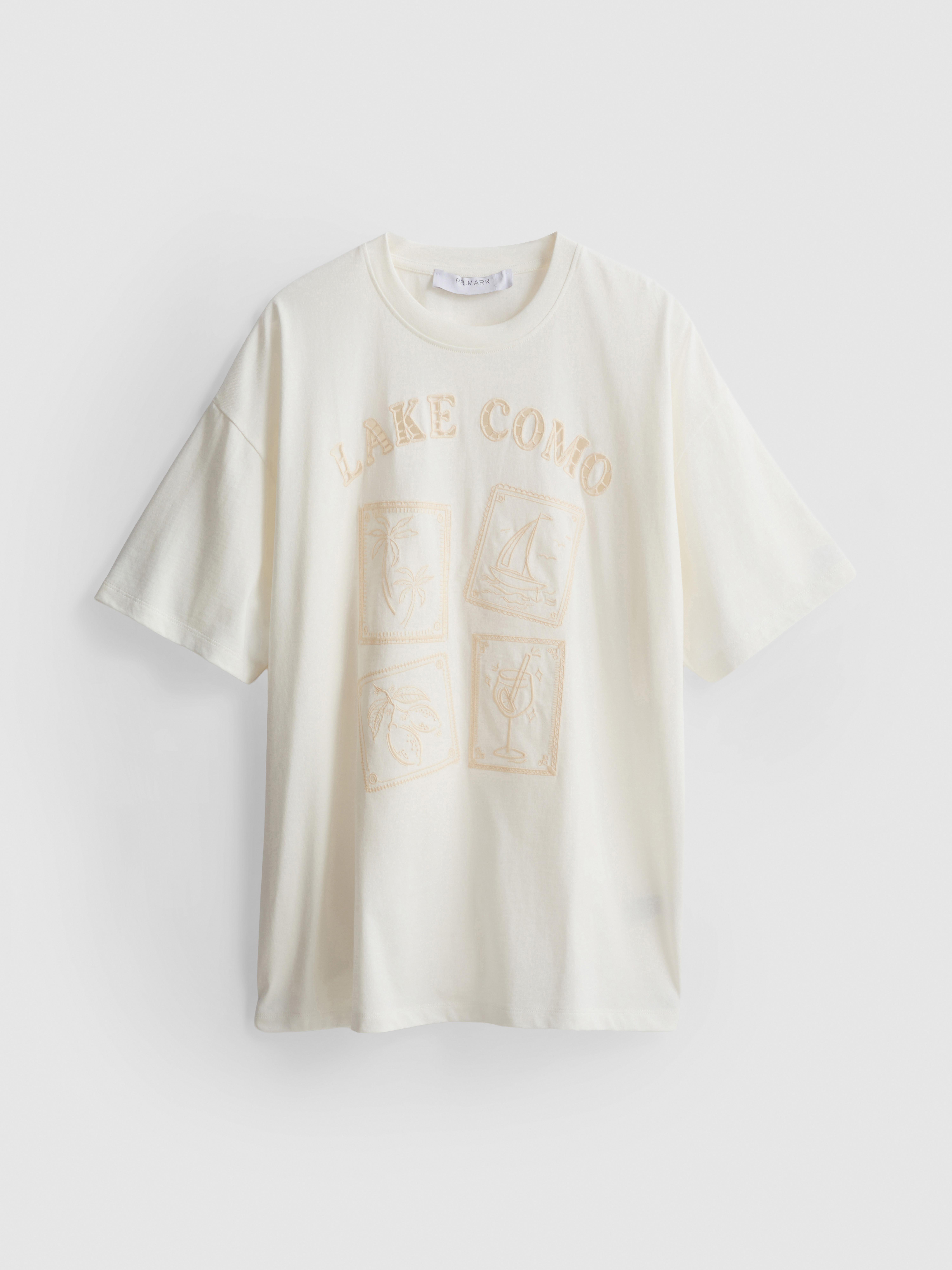 Oversized Embroidered Lake Como Tee