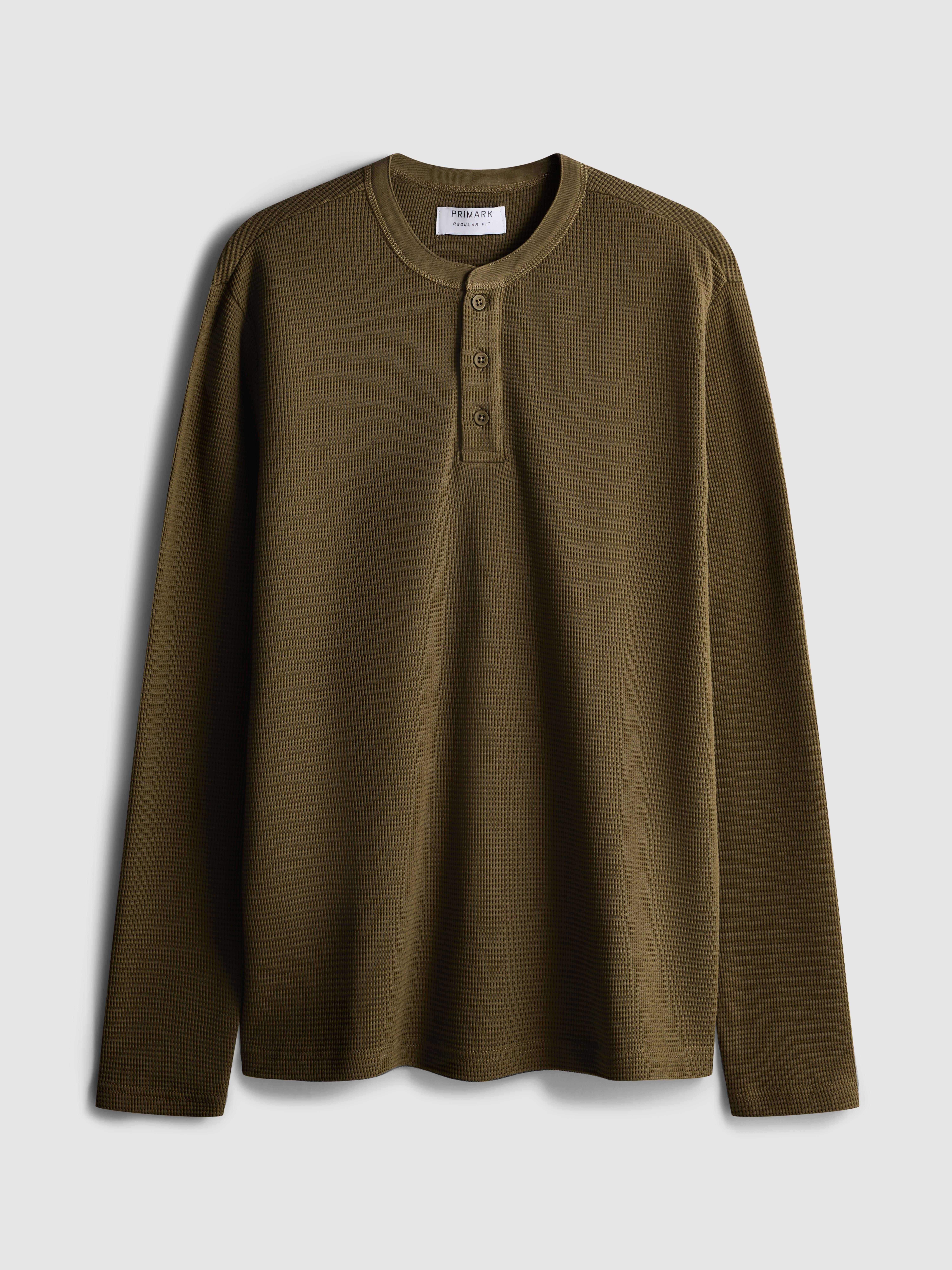 T-shirt gola padre textura waffle