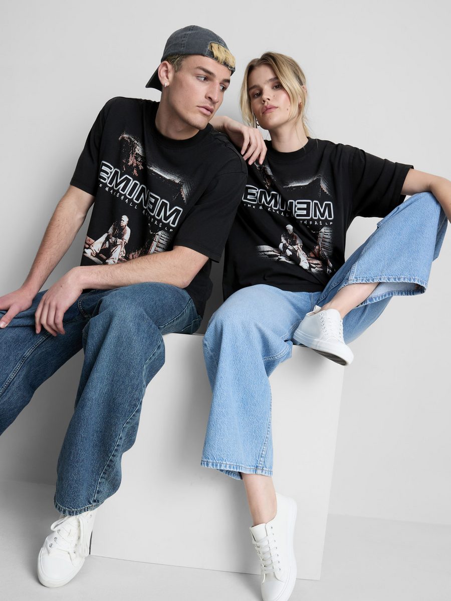 Black Eminem Graphic Print T-Shirt – Primark – صورة المنتج