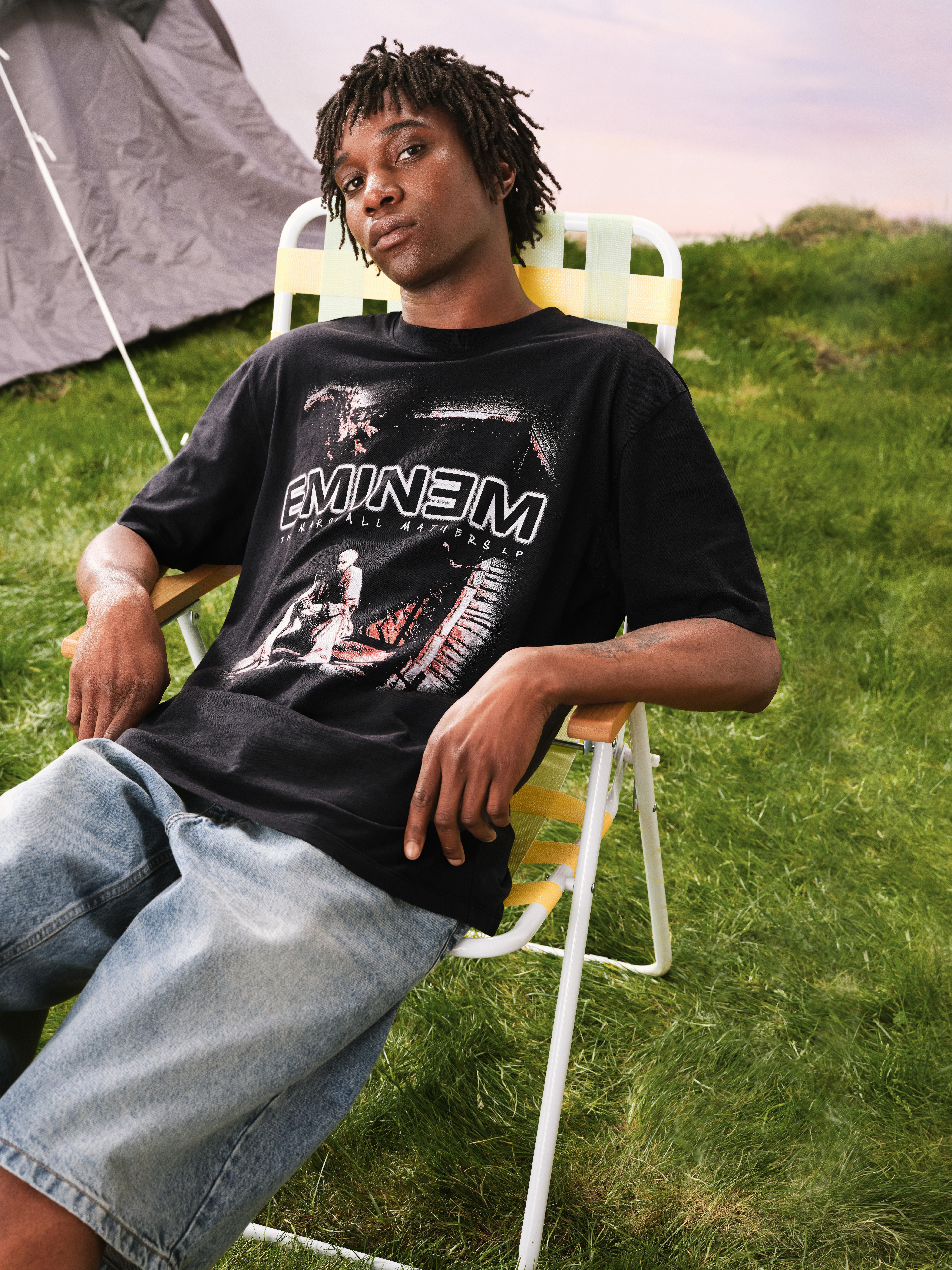 Mens Charcoal Eminem Graphic T-Shirt | Primark