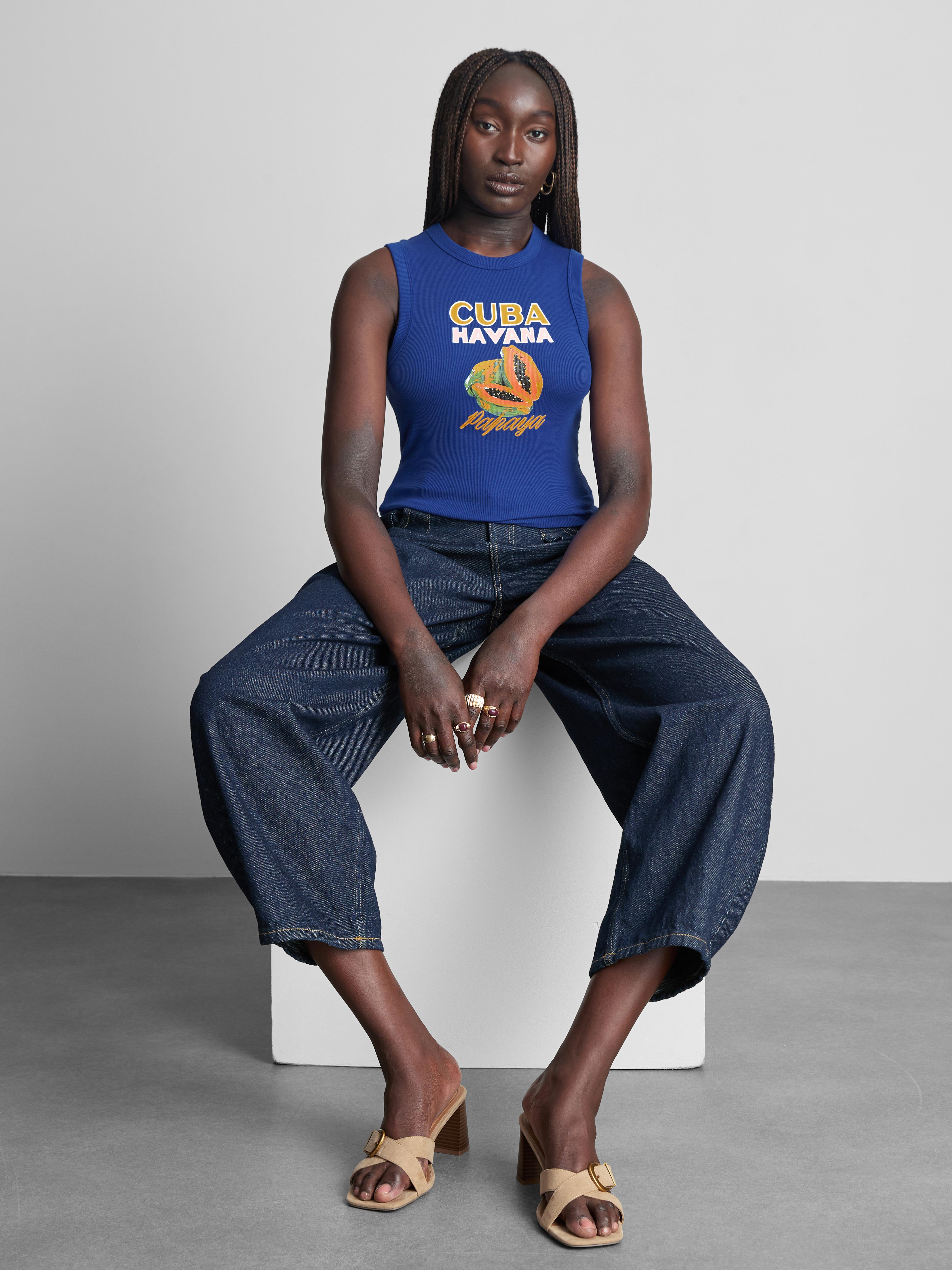 Cotton Rich Ribbed Graphic Tank