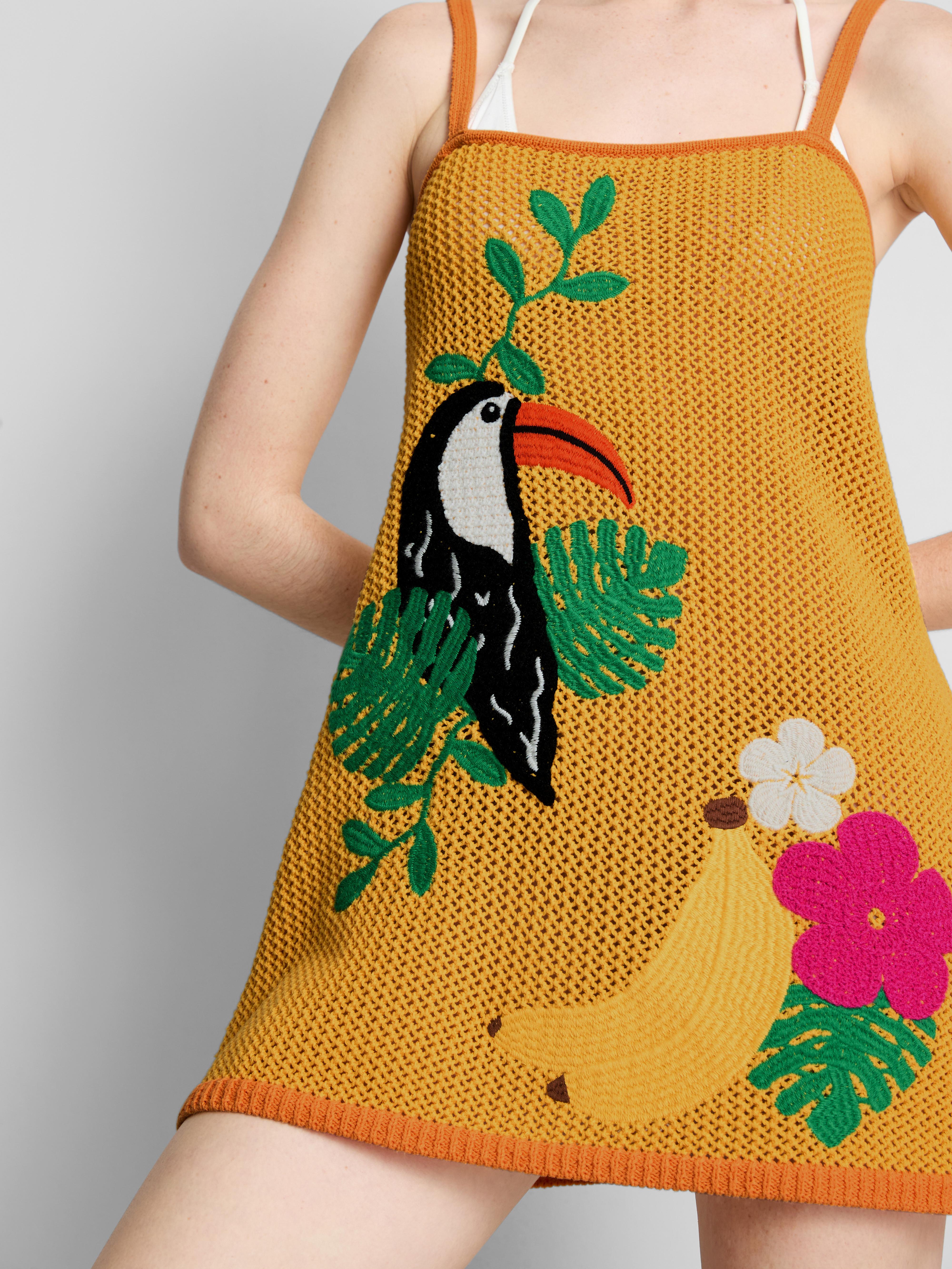 Crochet Embroidered Beach Mini Dress