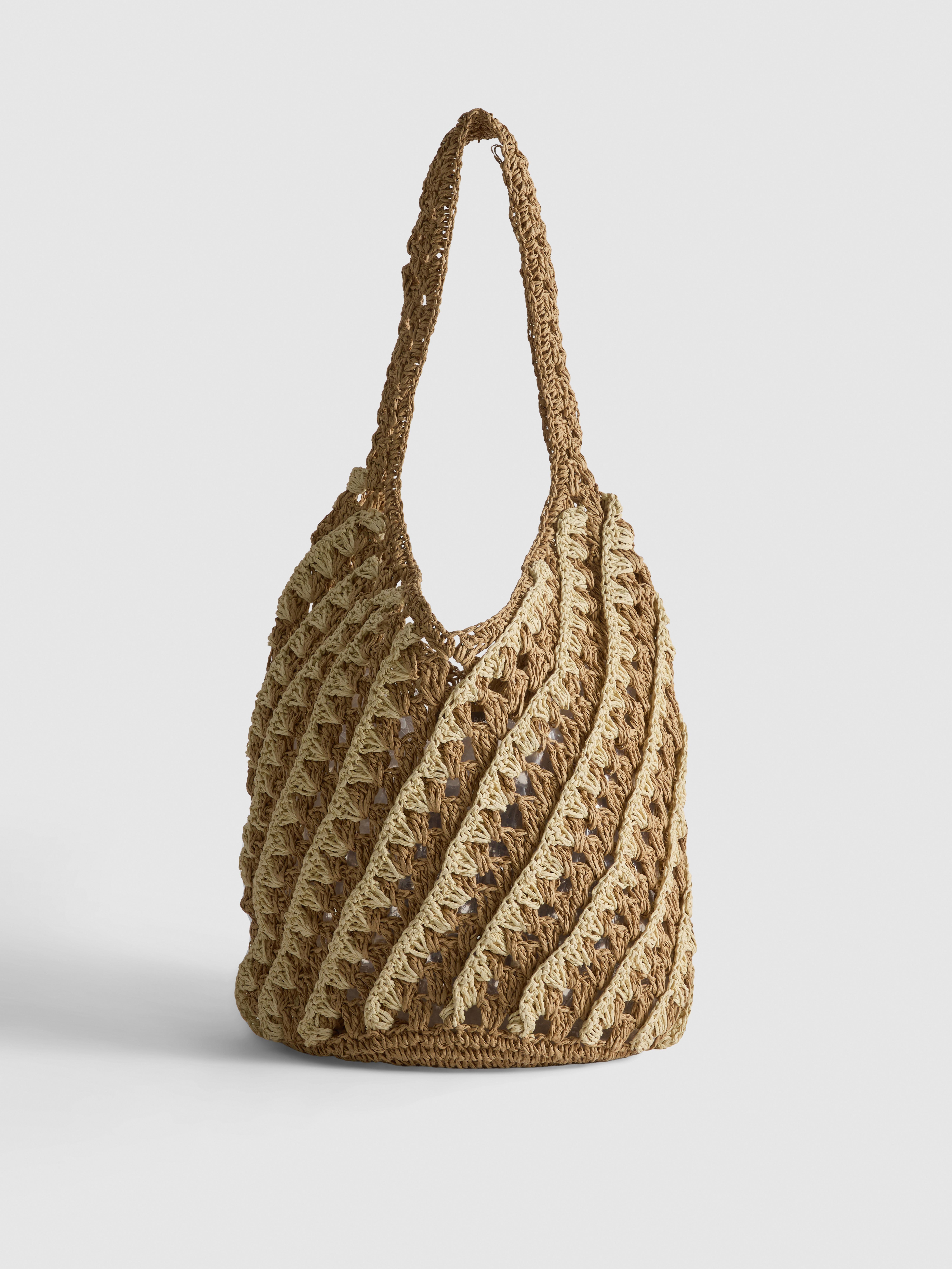 Slouchy Straw Shopper Bag