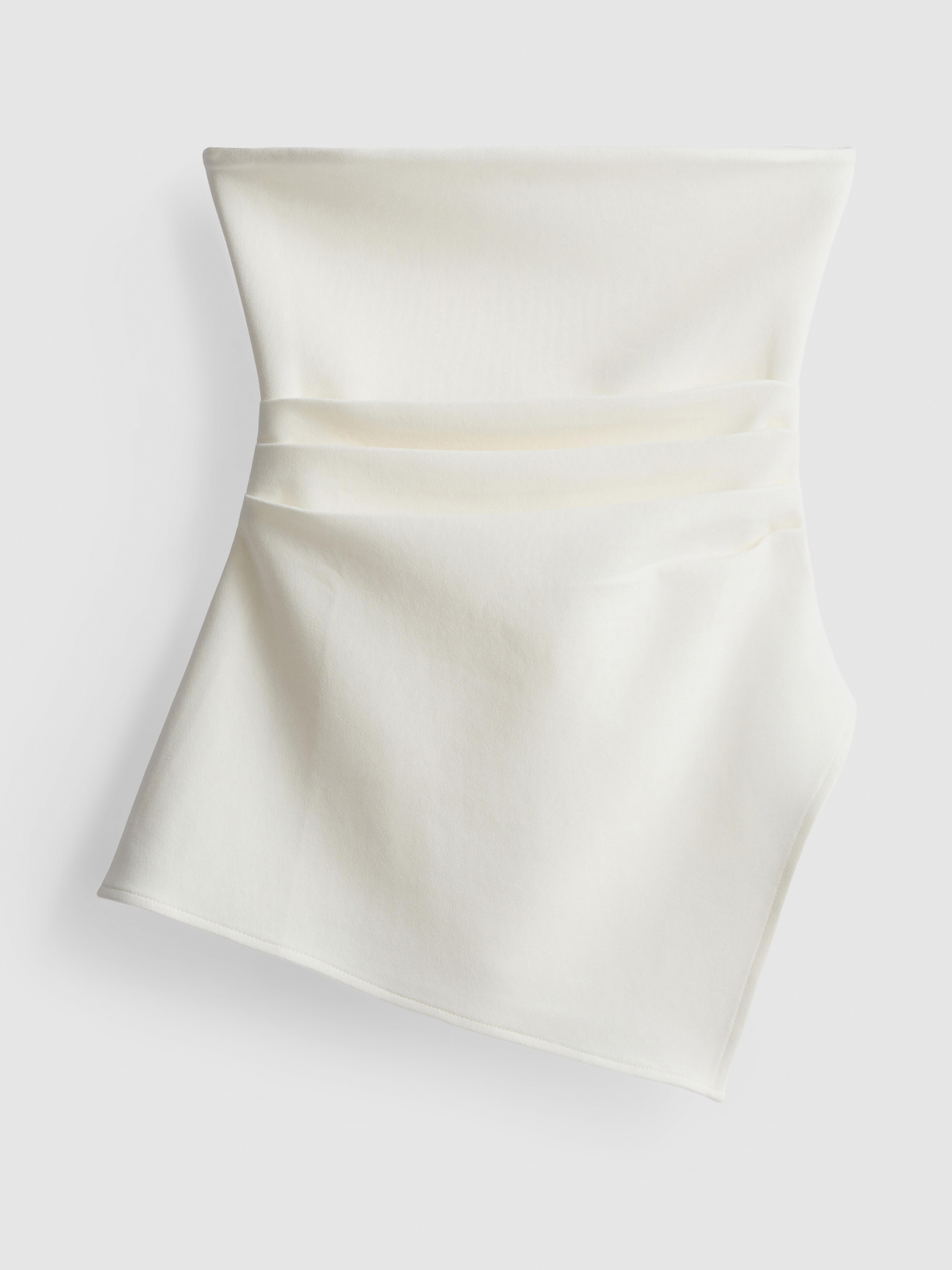 Camiseta bandeau asimétrica con mucho algodón