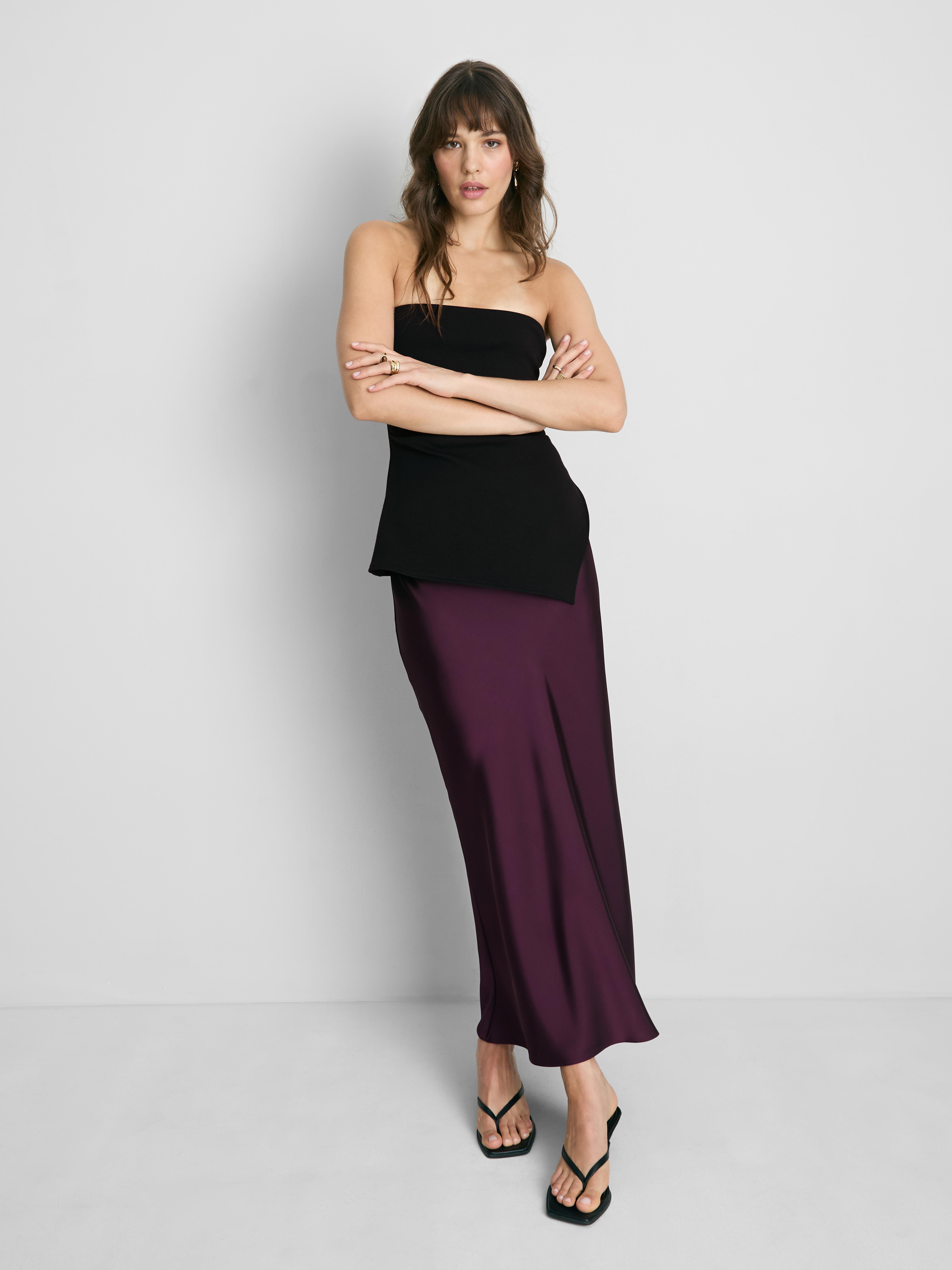 Asymmetrisches Bandeau-Top mit hohem Baumwollanteil