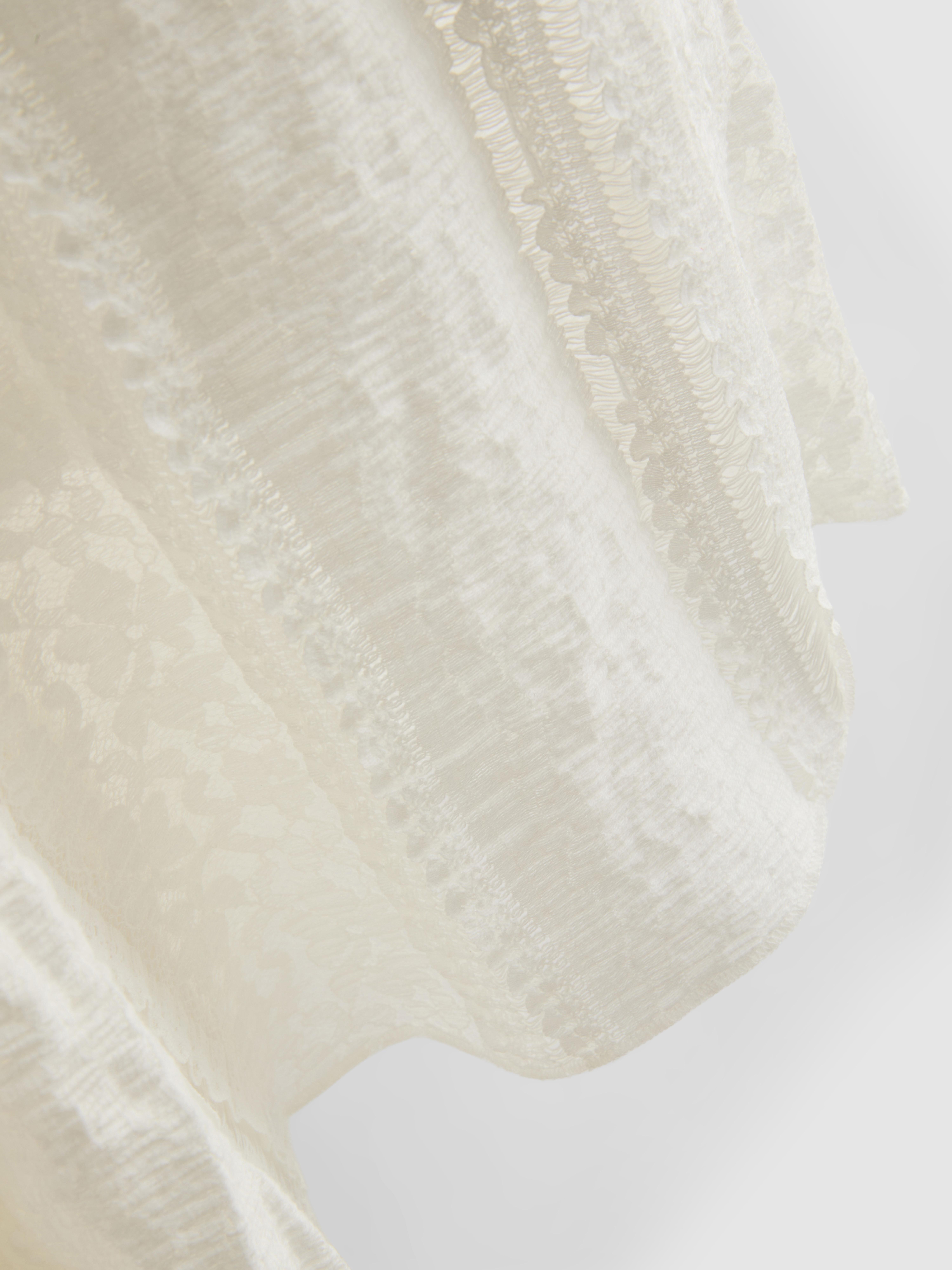 Cotton Blend Lace Maxi Skirt