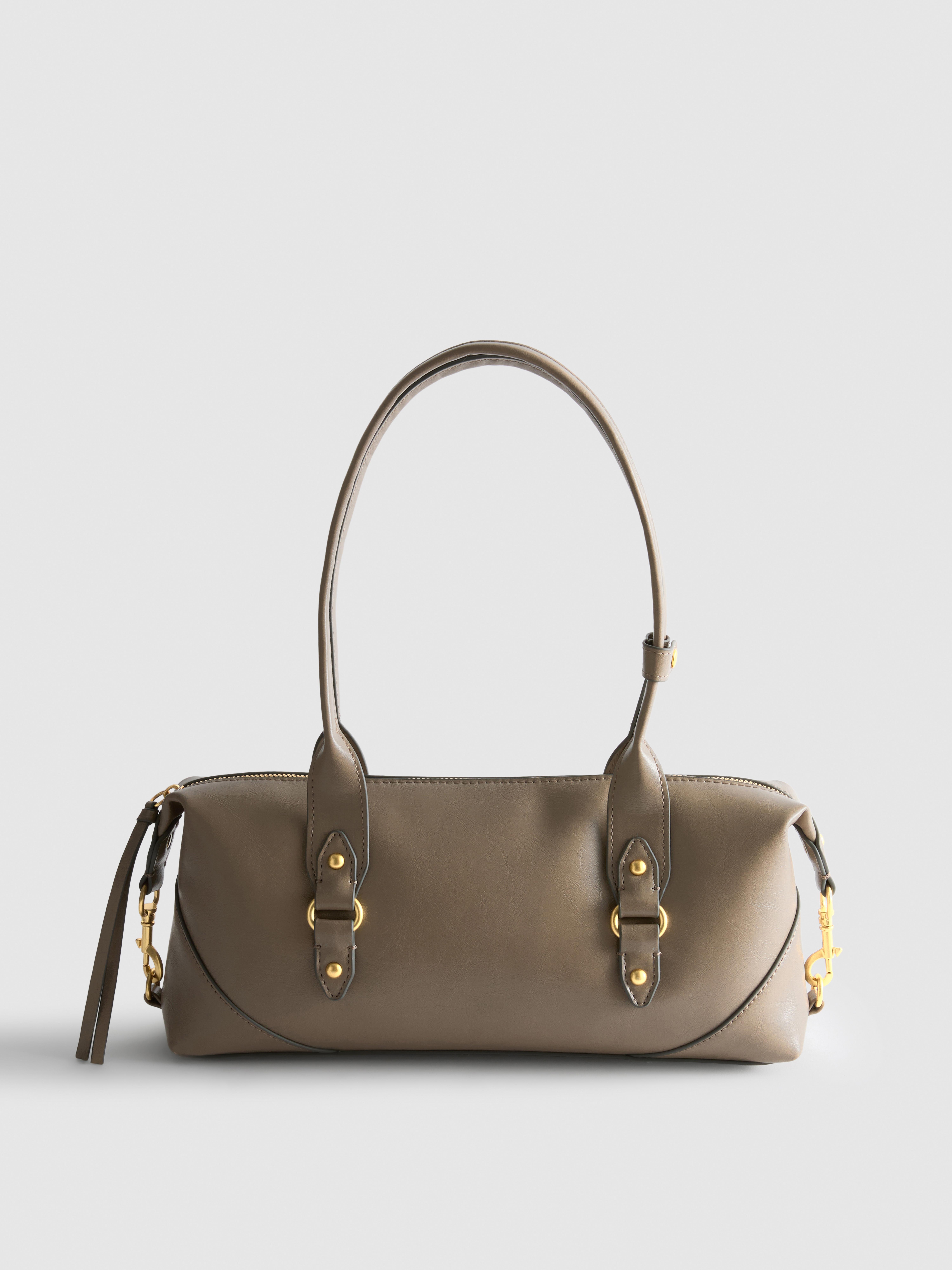 Schultertasche mit Zierschnallen