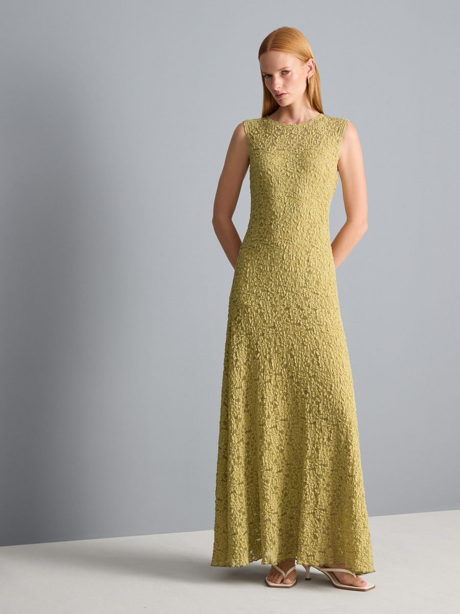 Green Sleeveless Lace Maxi Dress – Primark – صورة المنتج