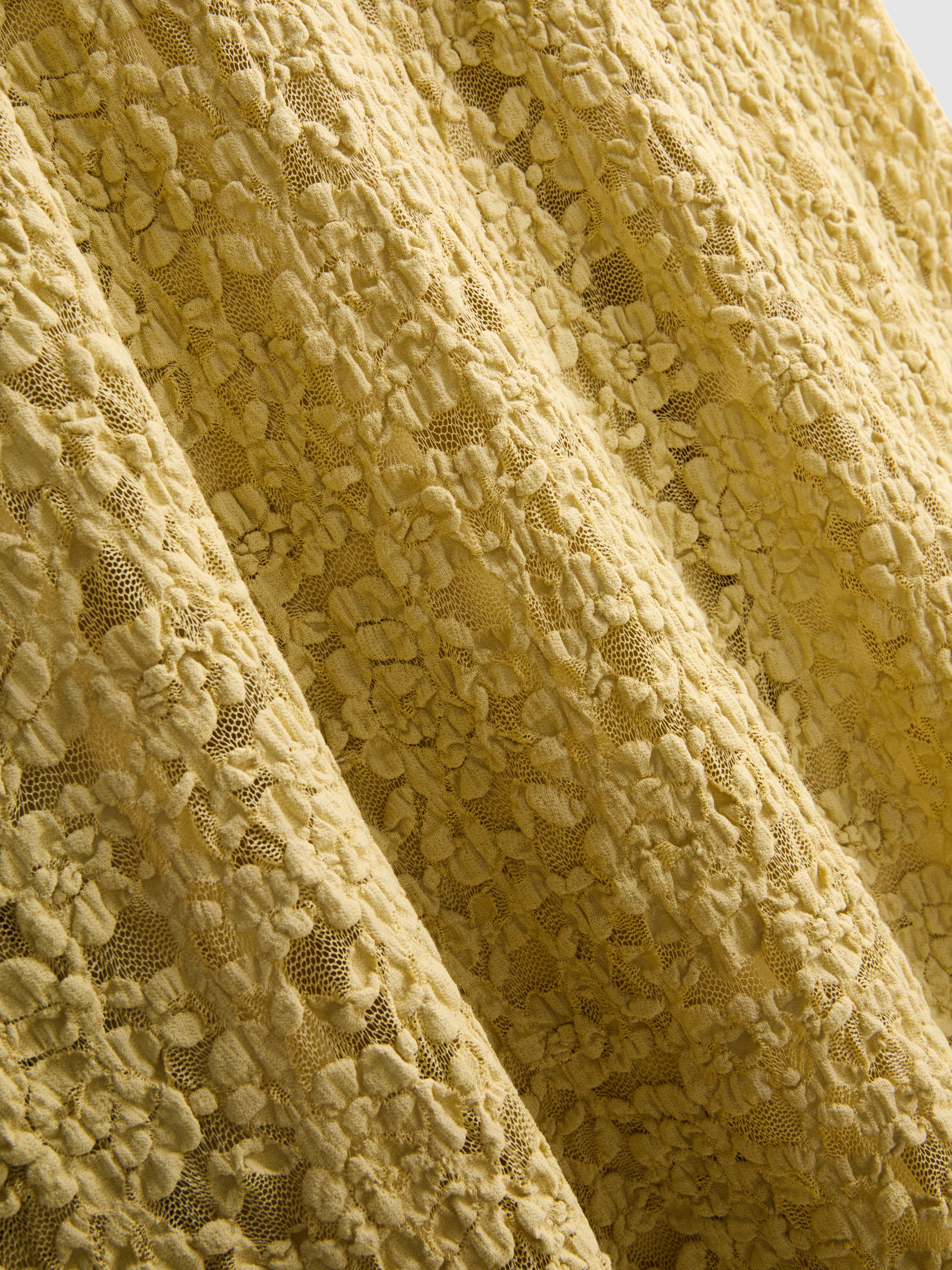 Robe longue en dentelle stretch