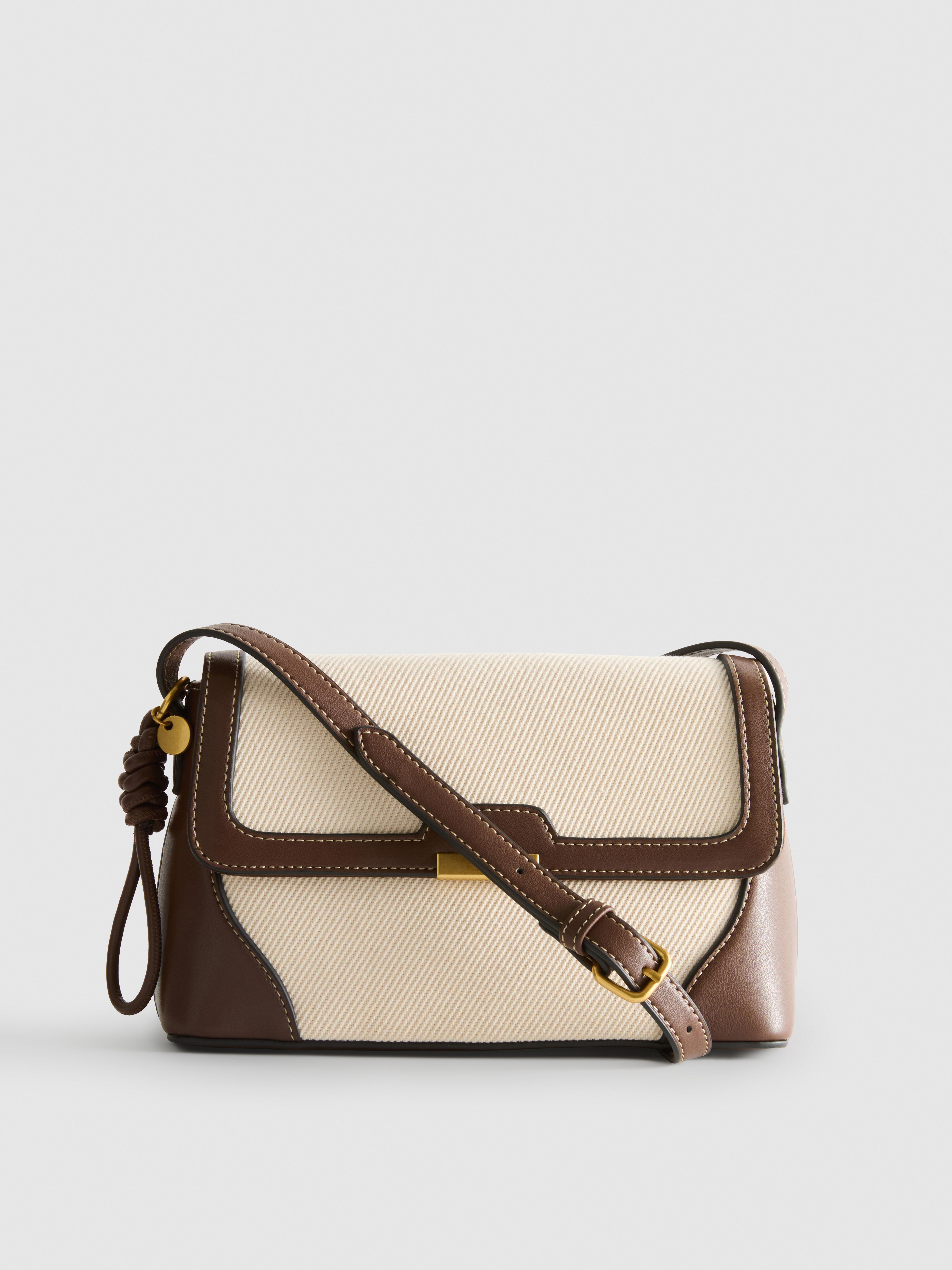 Faux Leather Crossbody Bag