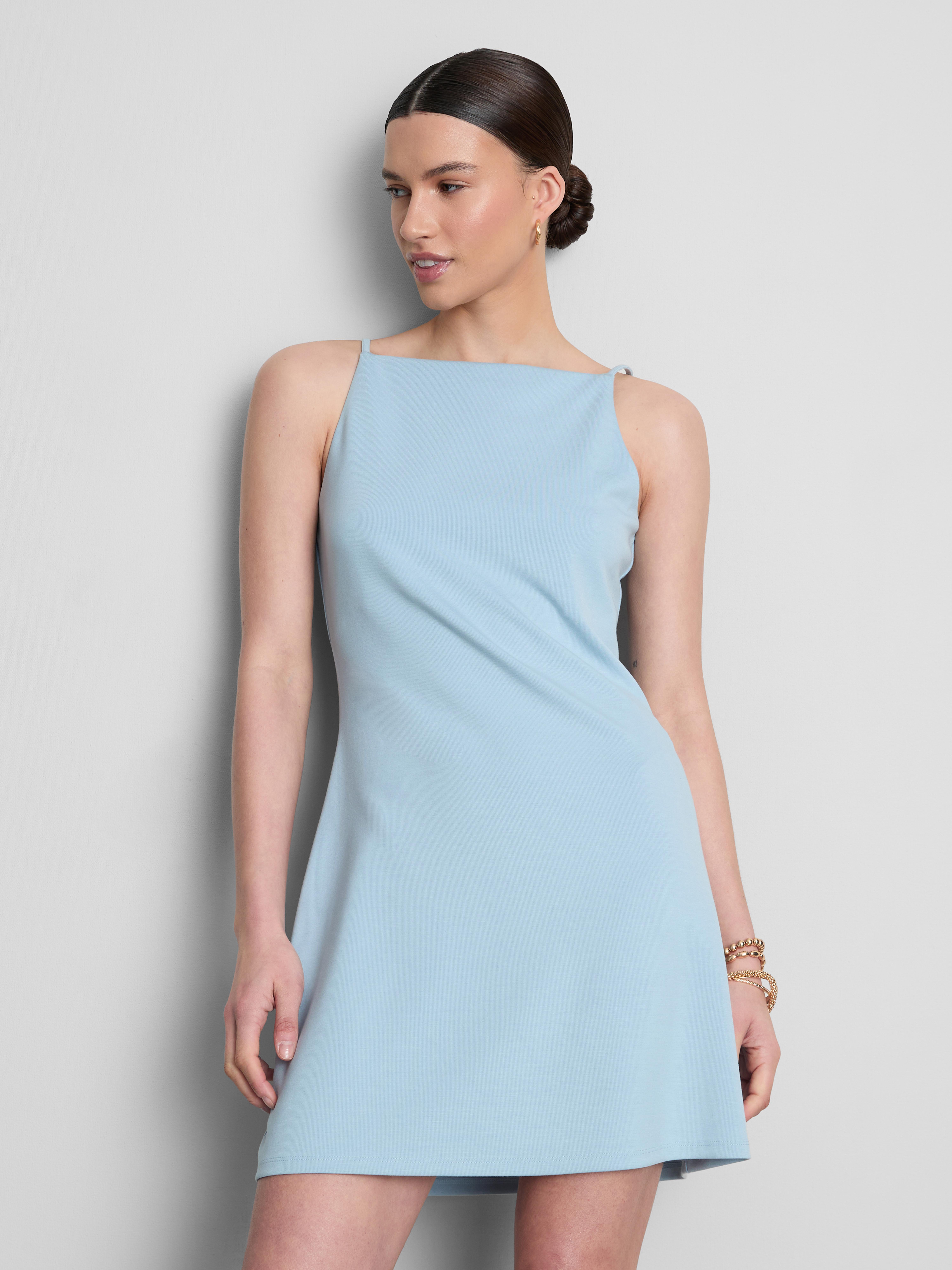 light blue square neck dress Light Blue Beaded Prom Dresses Cape Sleeve Formal Dresses Square Neck –  Viniodress main image 0