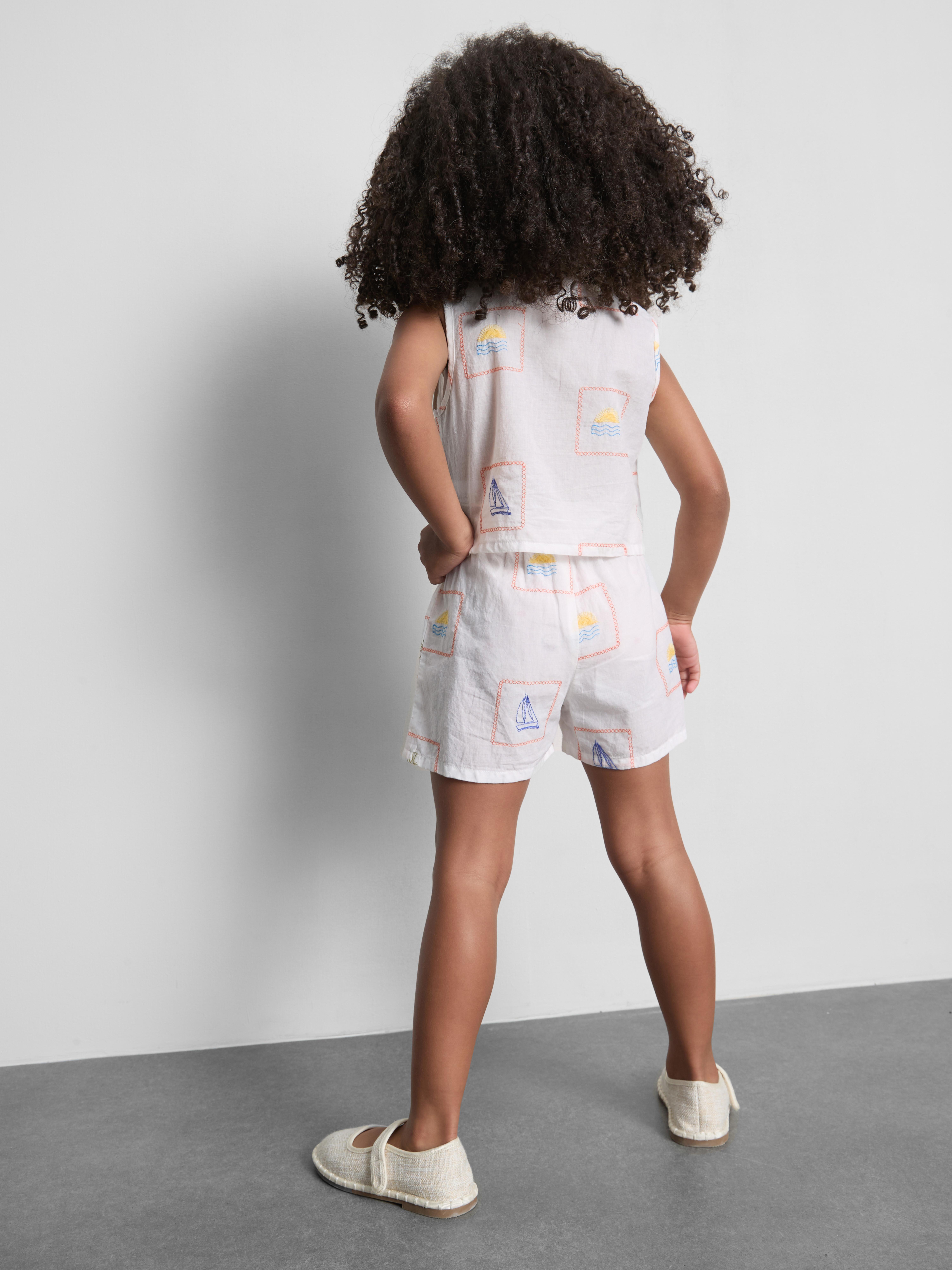 1,5-9 años | Camisa y pantalones cortos bordados