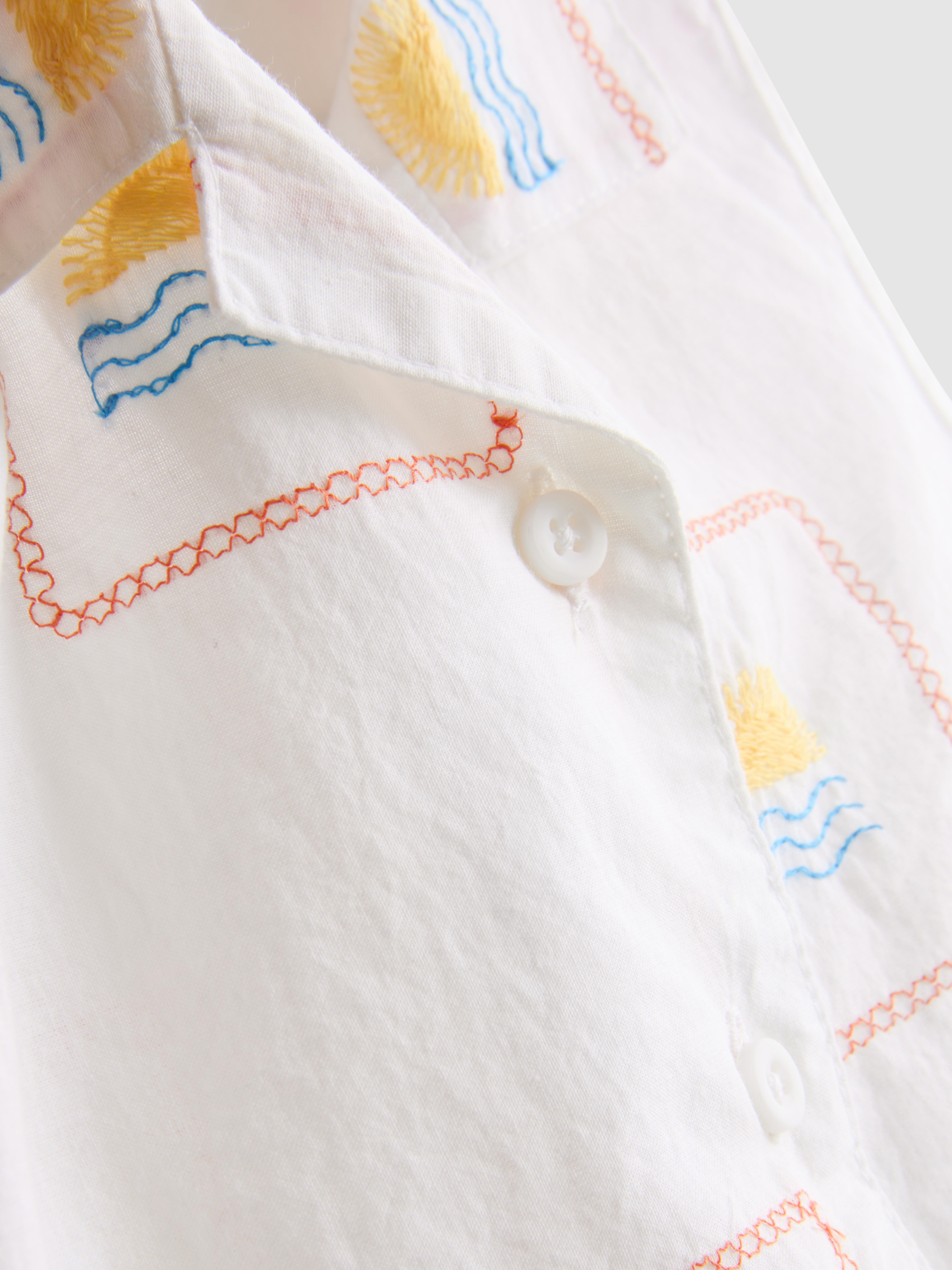 1.5-9yrs | Embroidered Sleeveless Shirt and Shorts Set