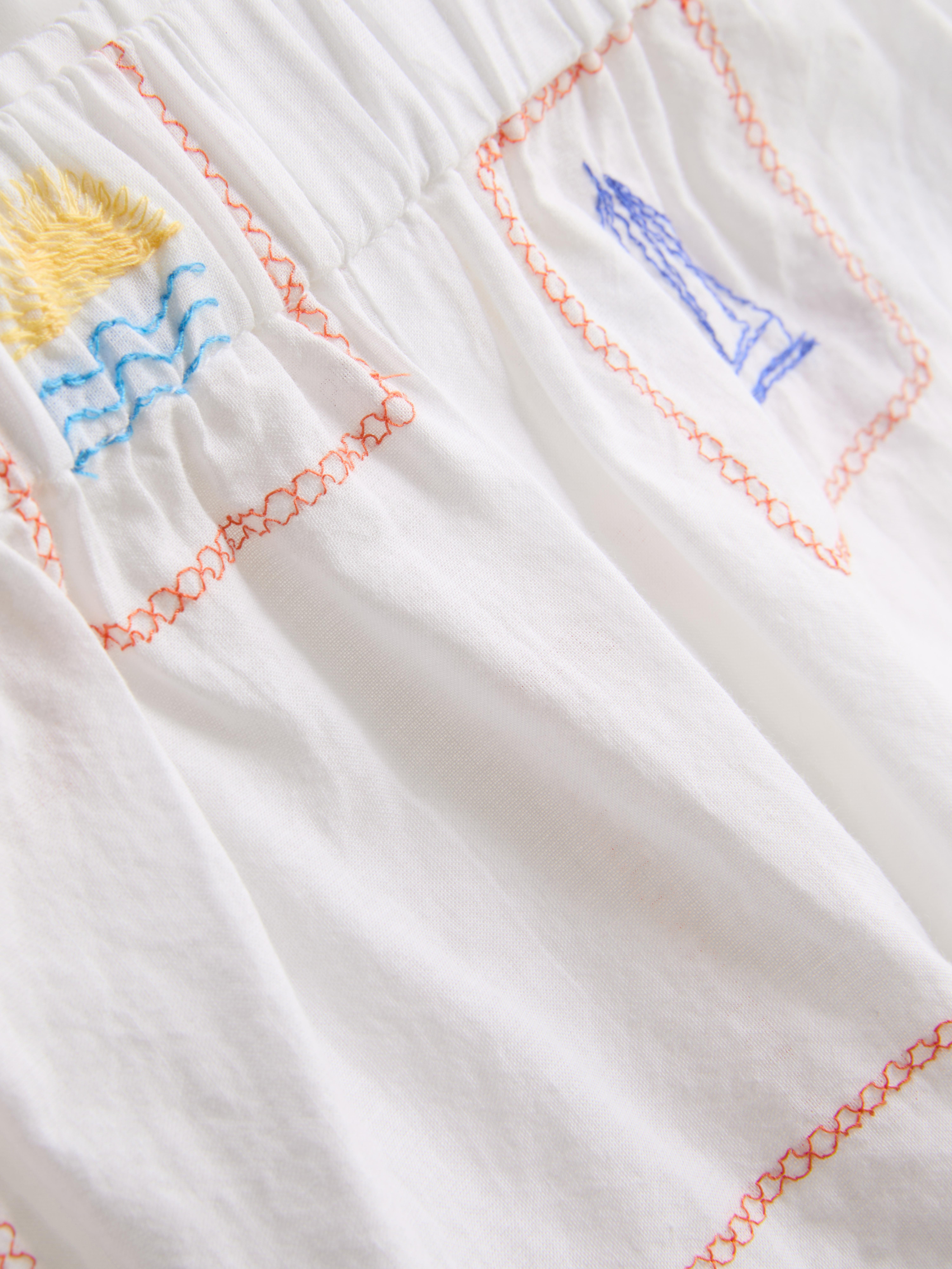 1.5-9yrs | Embroidered Sleeveless Shirt and Shorts Set