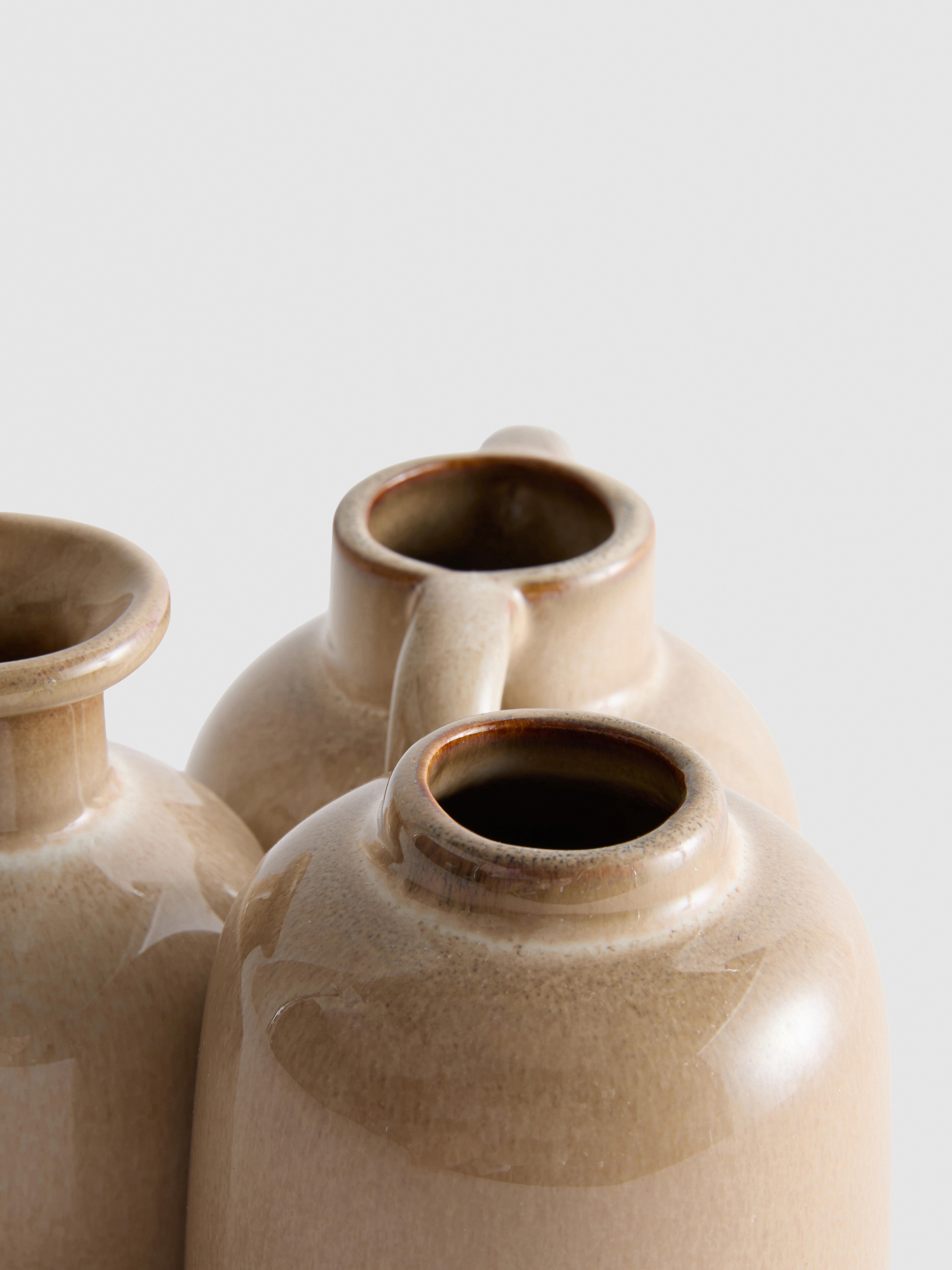 3pk Ceramic Vase Ornaments