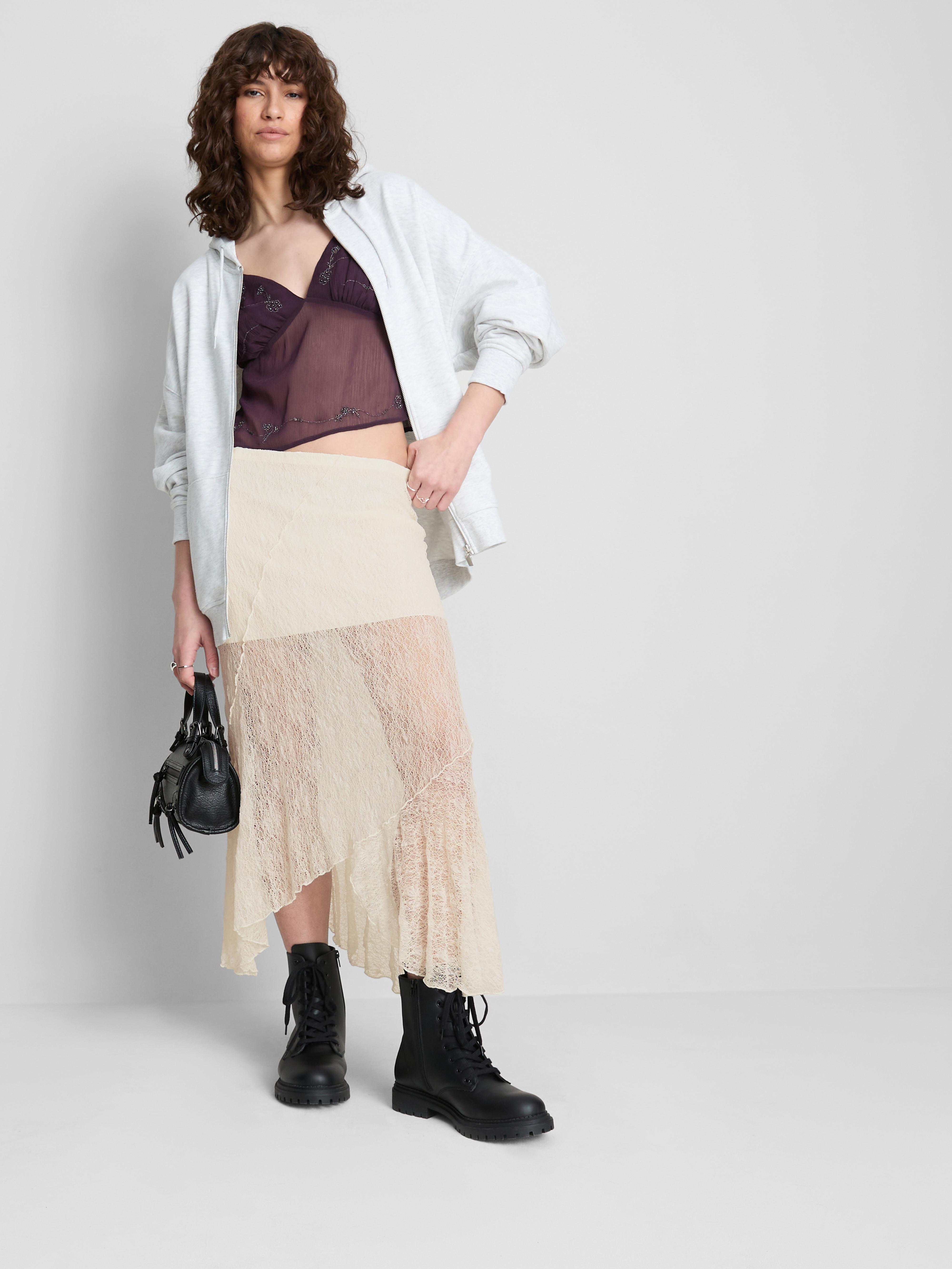 The Primark Scene | Asymmetrical Lace Midi Skirt