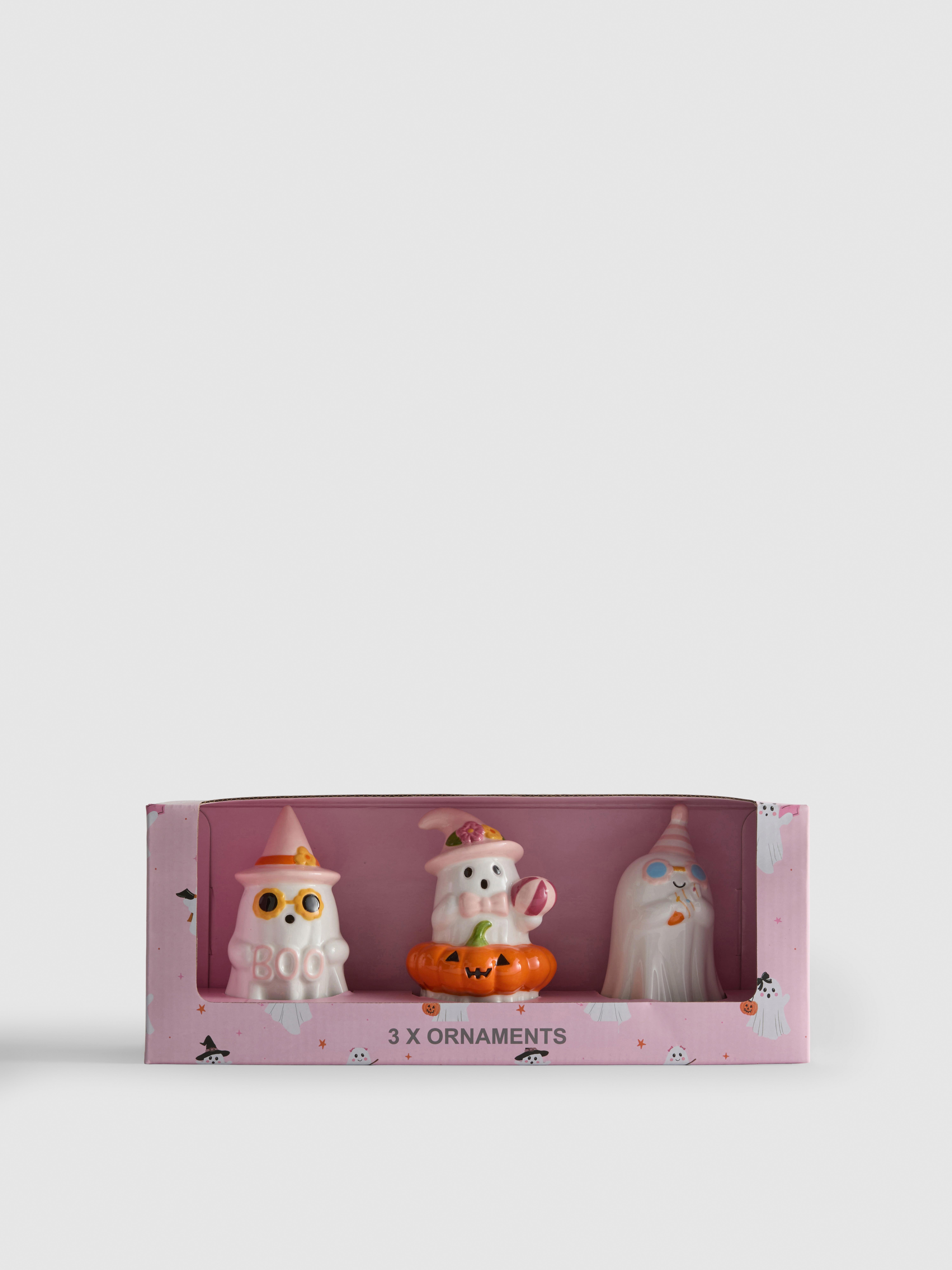 3pk Ghost Ornaments