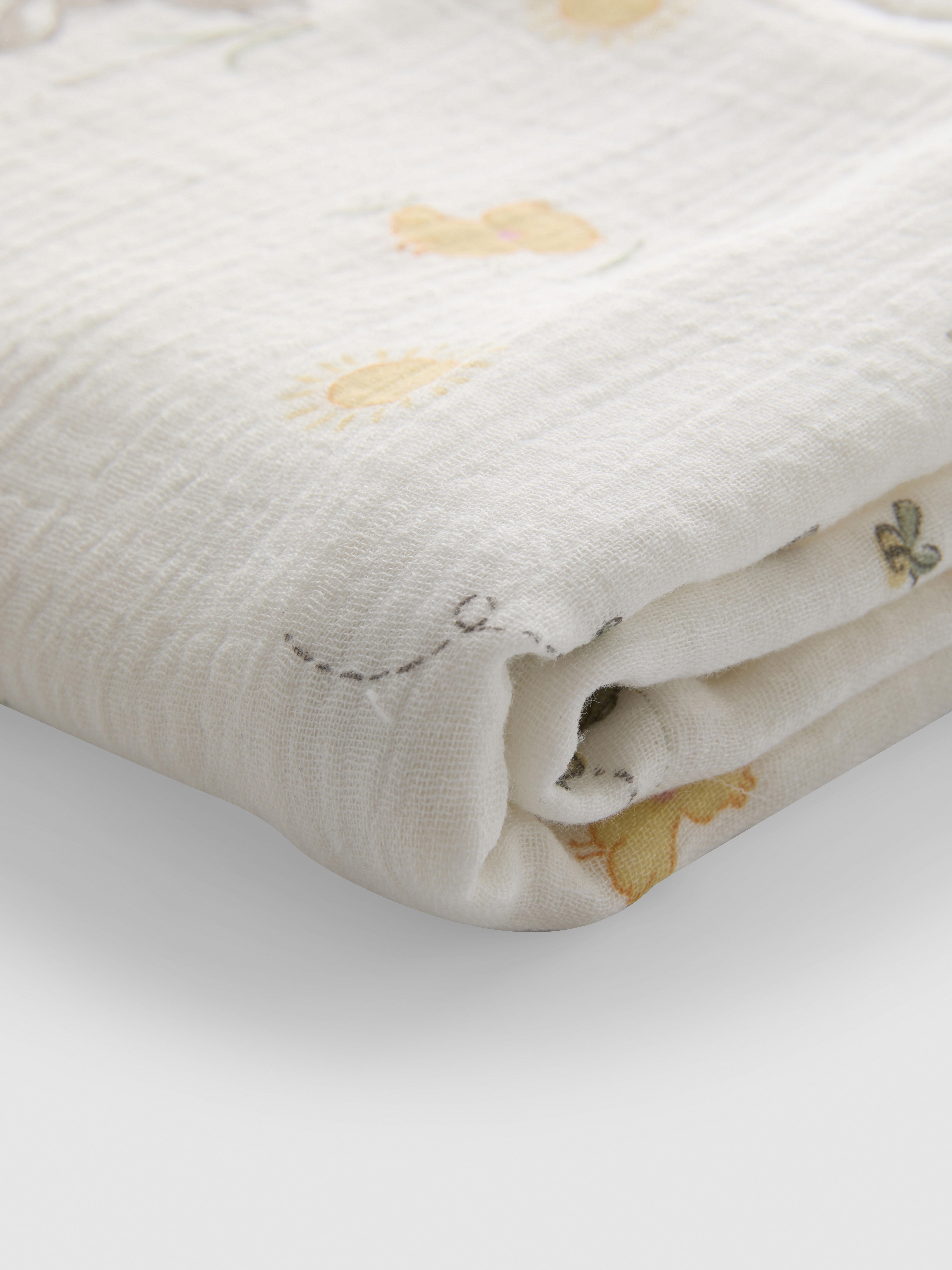 Animal Graphic Muslin Baby Blanket