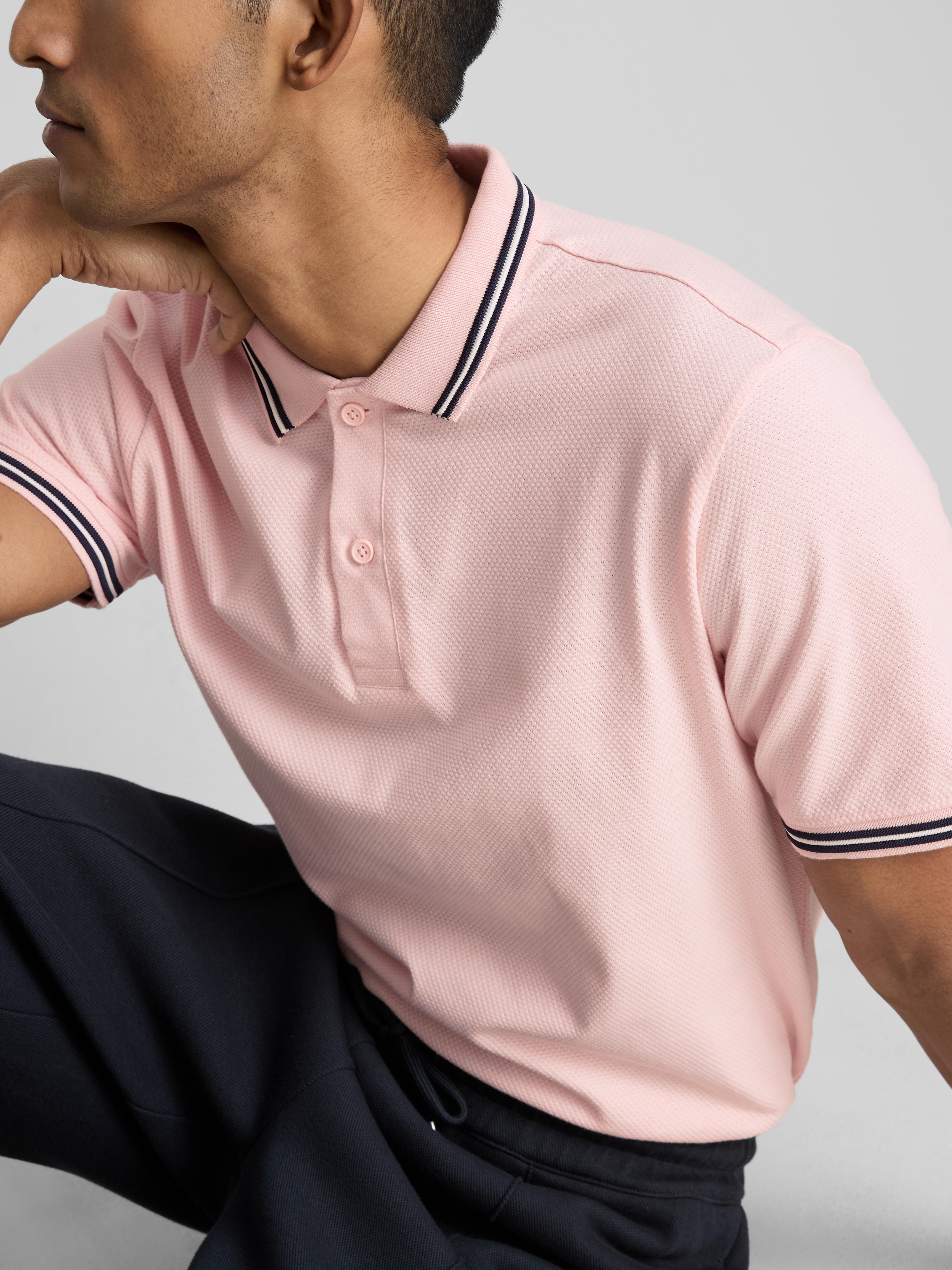 Tipped Collar Polo Shirt